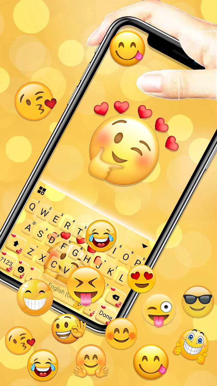 Love Emoji Gravity Keyboard Ba | Indus Appstore | Screenshot