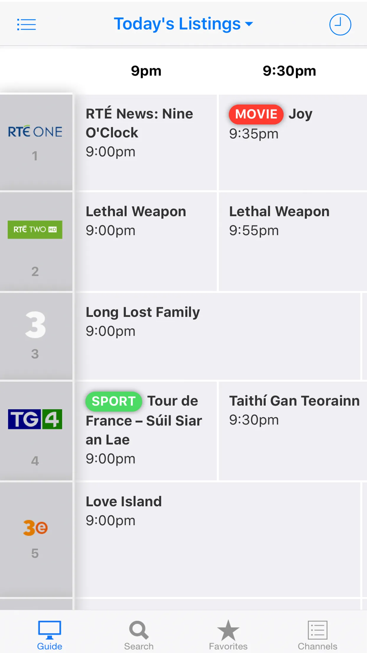 TV Guide Ireland | Indus Appstore | Screenshot