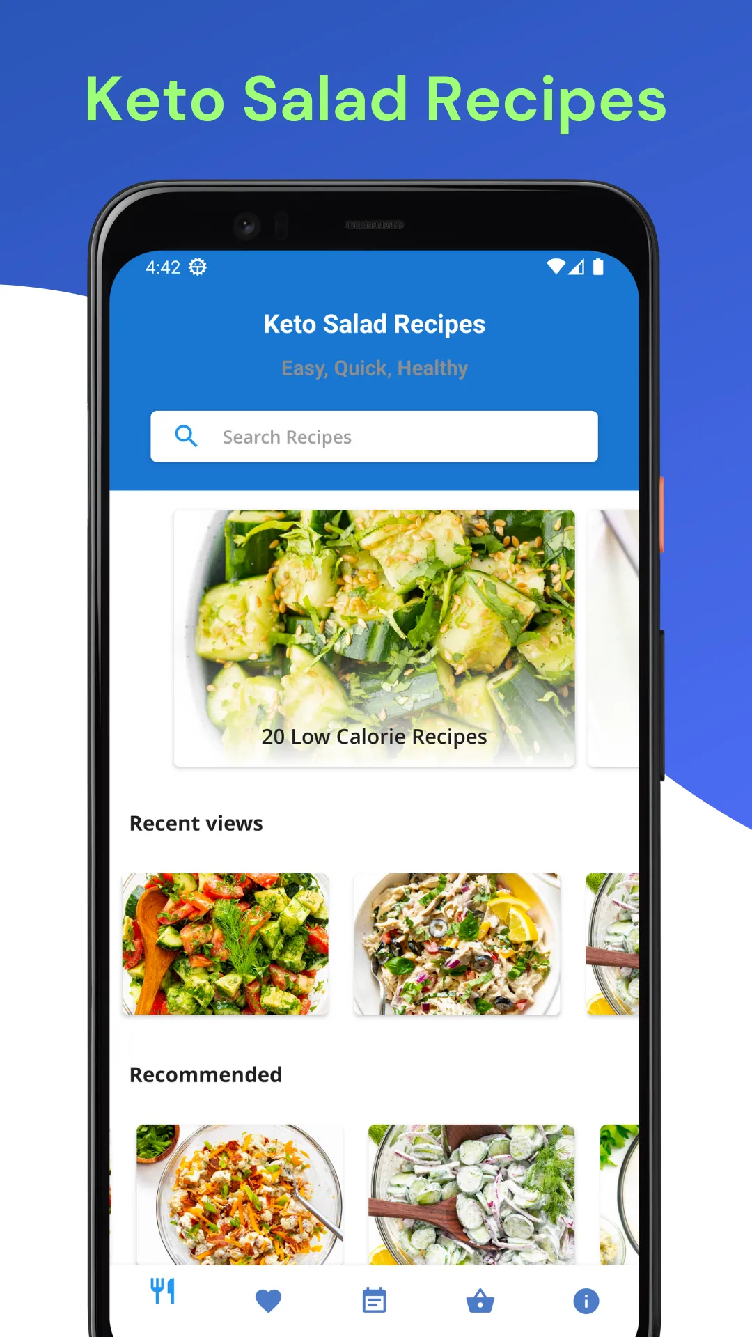 Low Carb Keto Salad Recipes | Indus Appstore | Screenshot