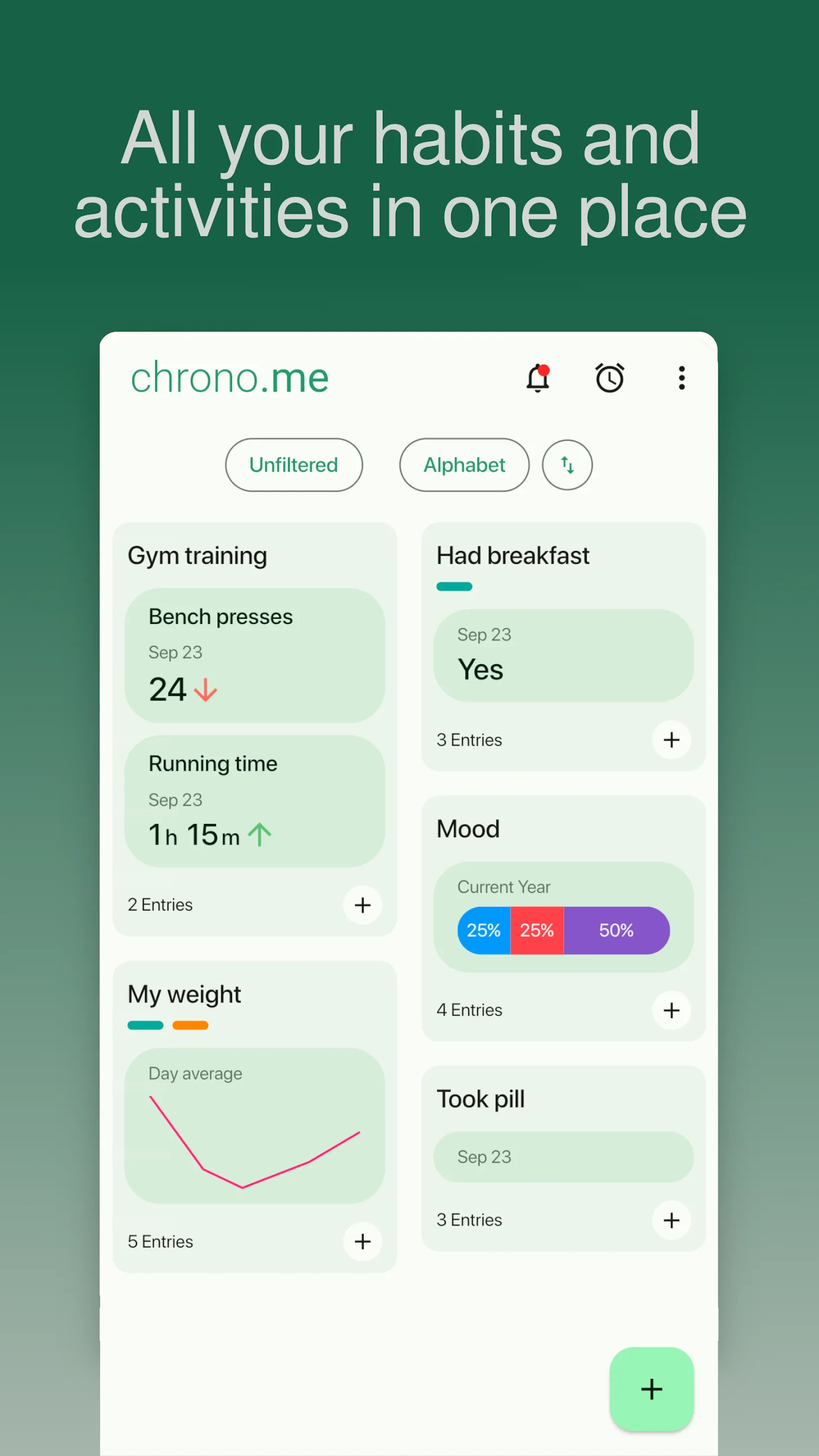 chrono.me - Lifestyle tracker | Indus Appstore | Screenshot