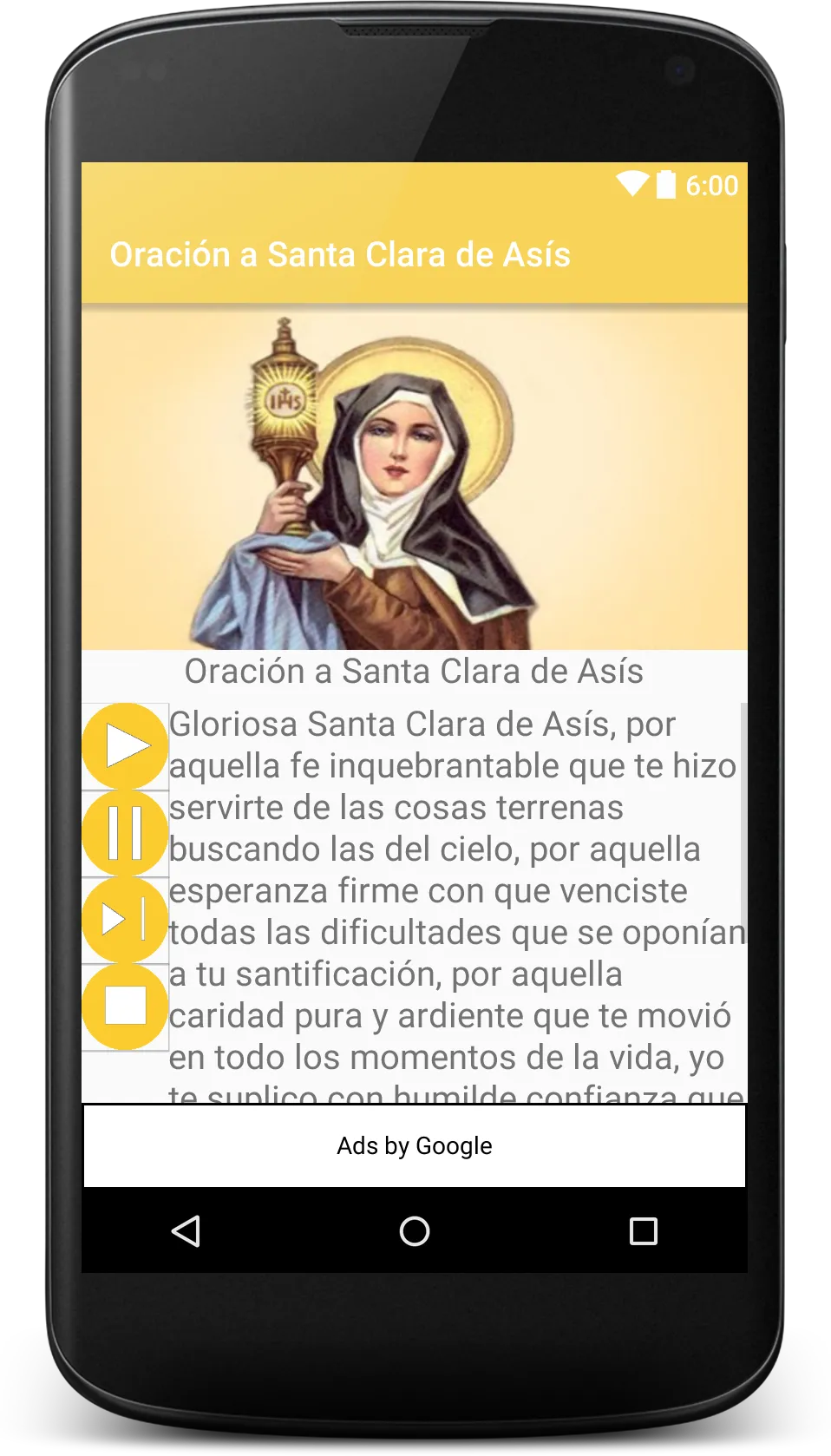 Oración a Santa Clara de Asís | Indus Appstore | Screenshot