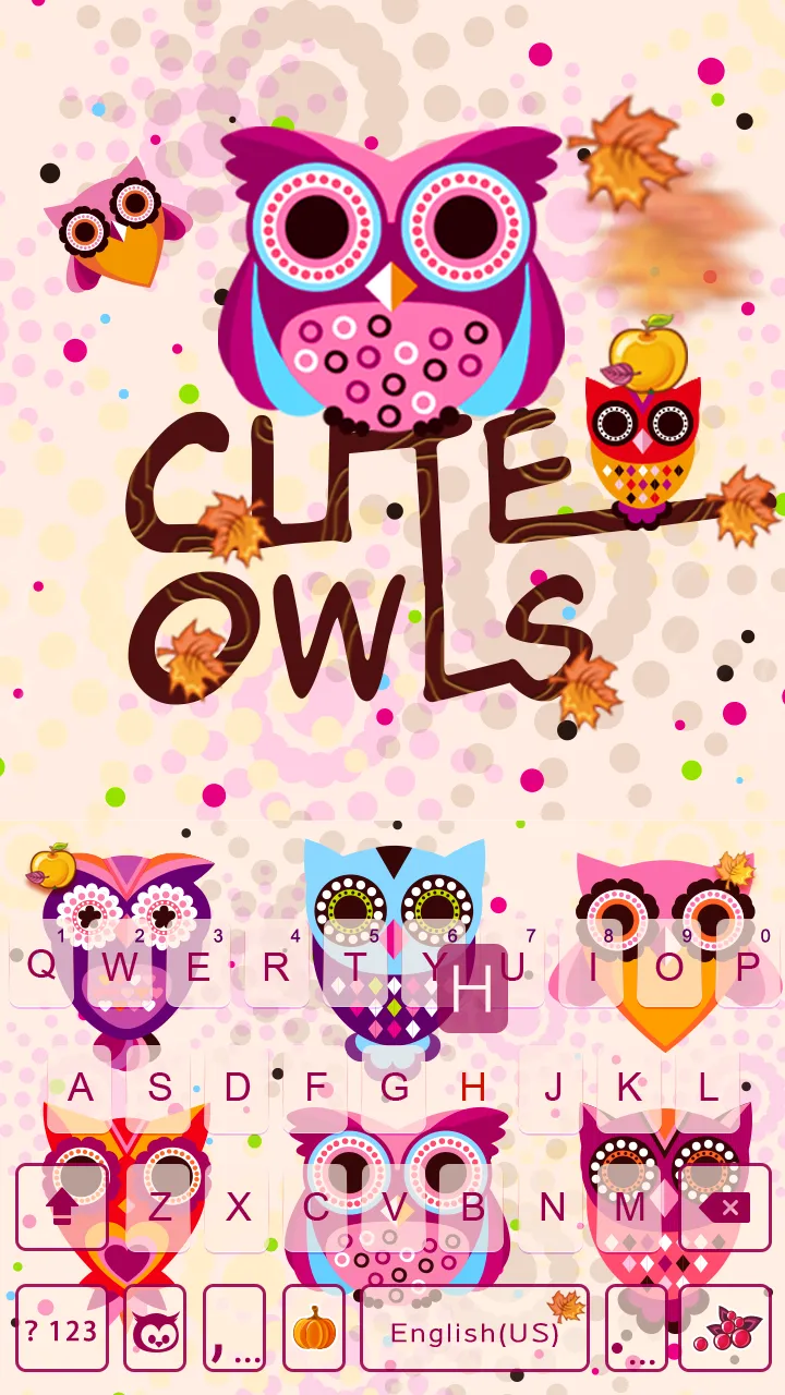 Cute Owls Emoji Keyboard | Indus Appstore | Screenshot