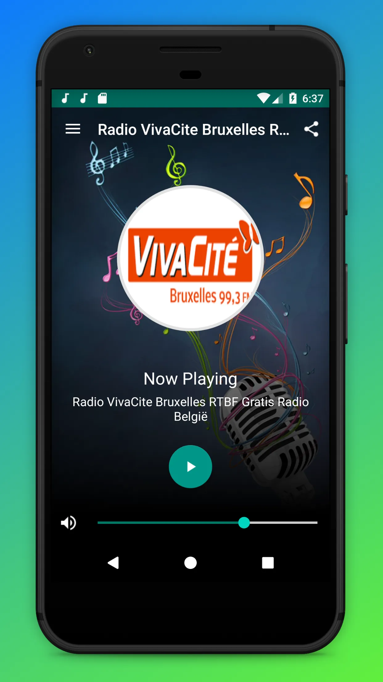 VivaCité Radio Bruxelles RTBF | Indus Appstore | Screenshot