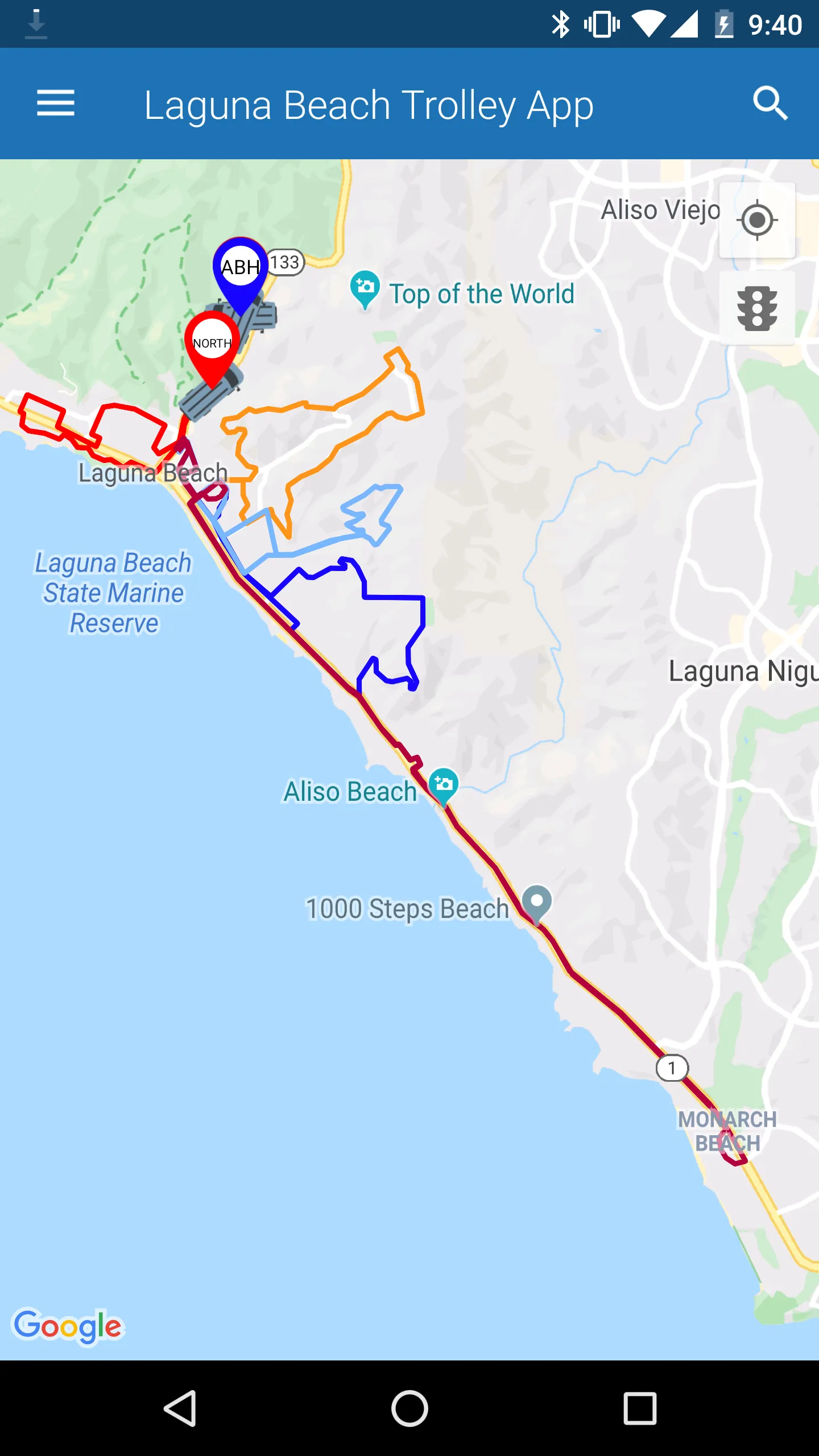 Laguna Beach Trolley App | Indus Appstore | Screenshot