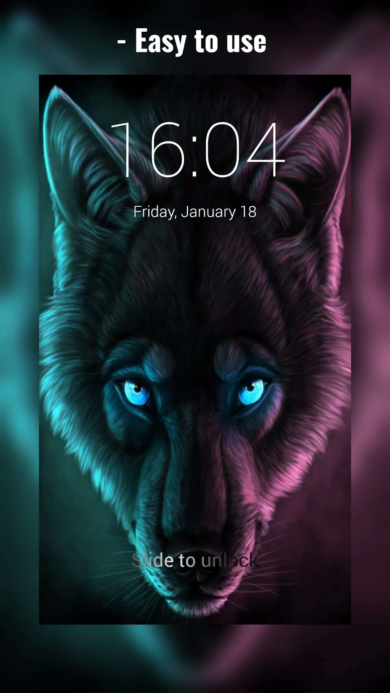 Wolf Lock Screen | Indus Appstore | Screenshot