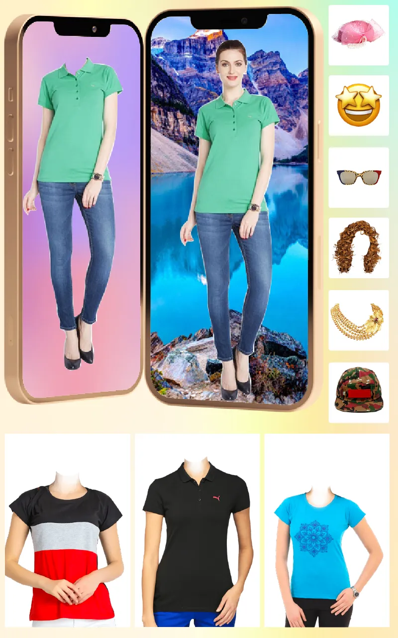 Women T-Shirt Photo Suit Edit | Indus Appstore | Screenshot