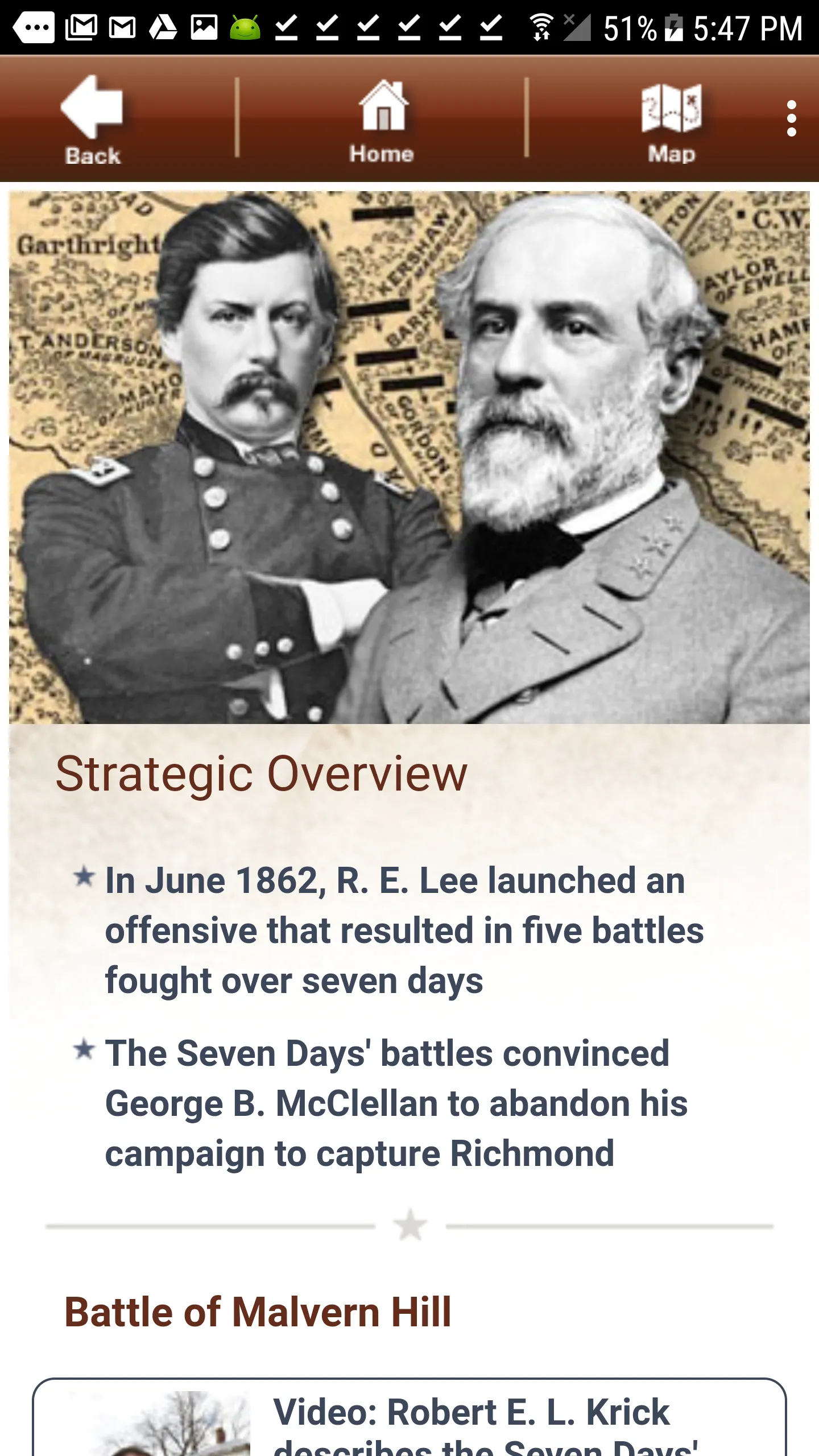 Malvern Hill Battle App | Indus Appstore | Screenshot