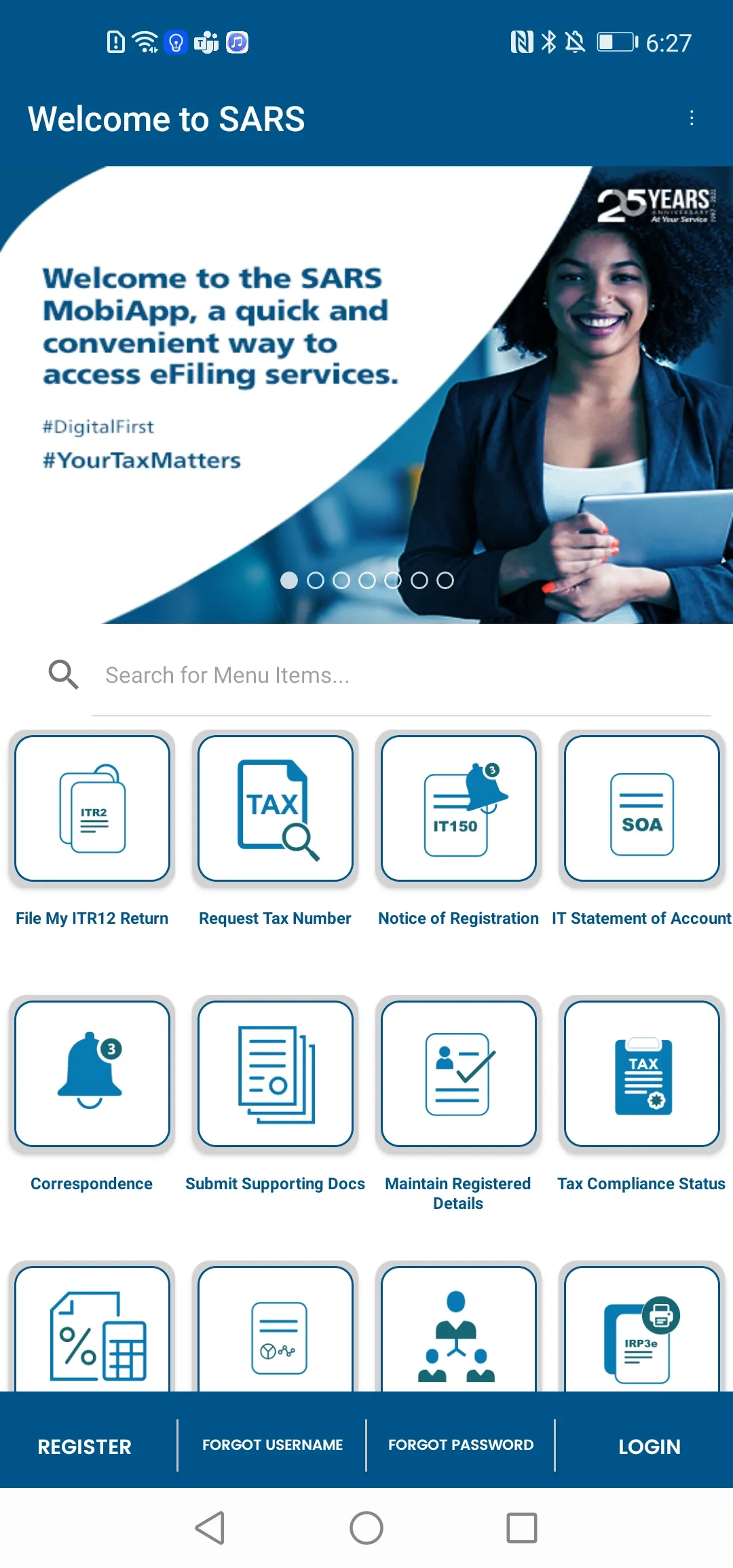 SARS Mobile eFiling | Indus Appstore | Screenshot