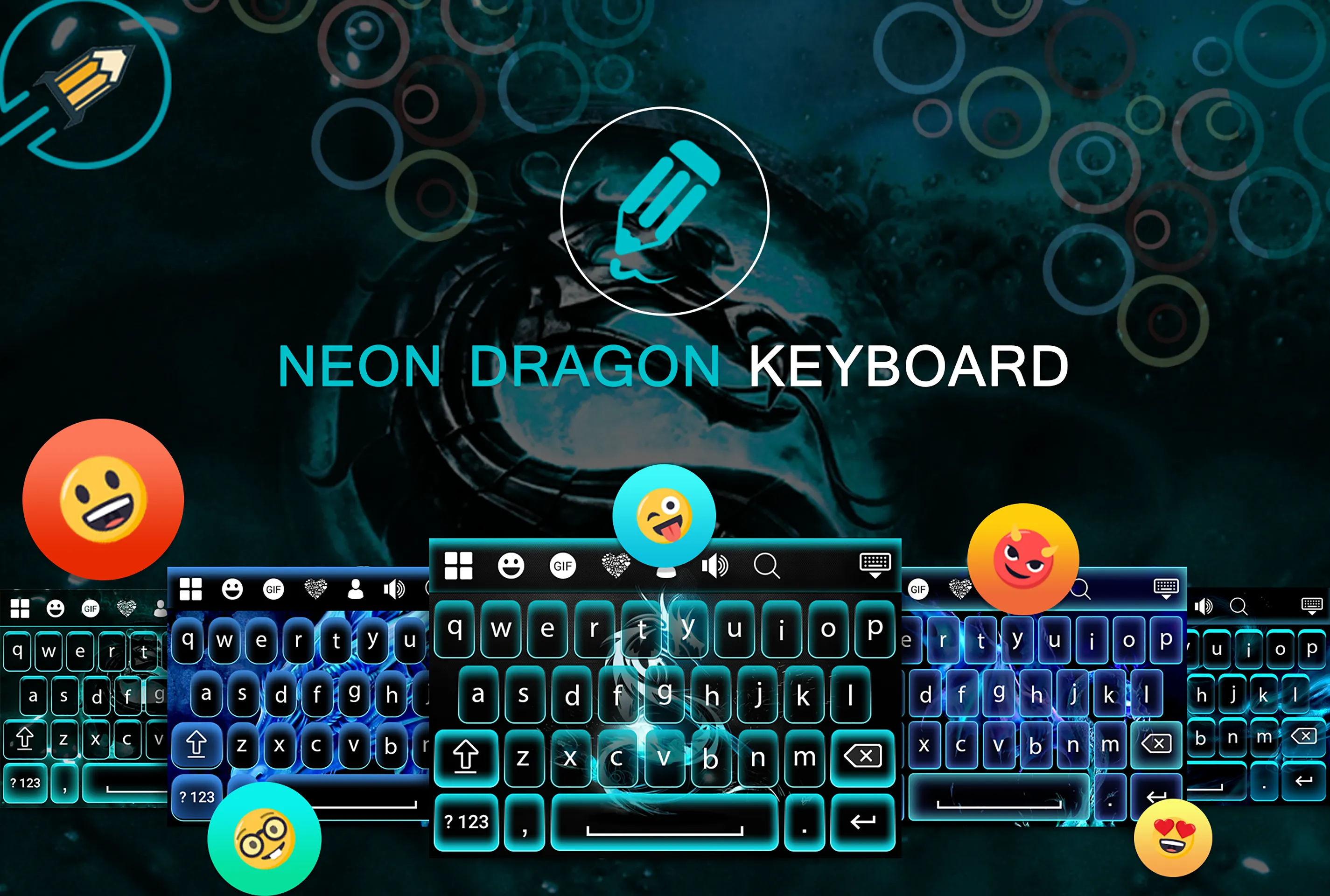 Neon Dragon Keyboard | Indus Appstore | Screenshot