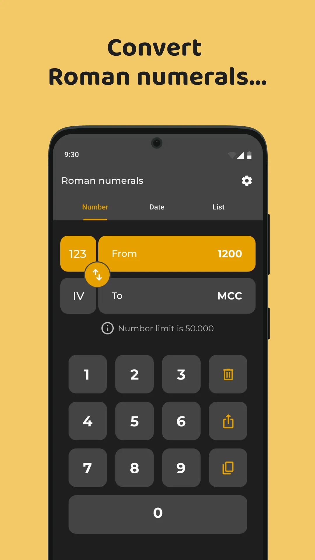 Roman numerals generator | Indus Appstore | Screenshot