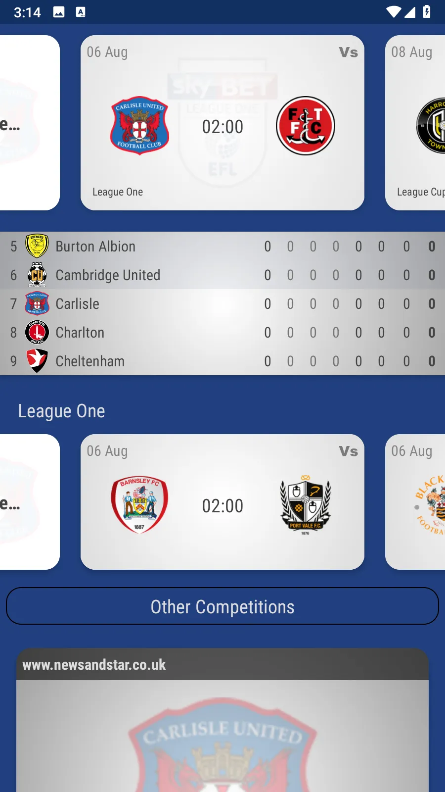 Carlisle United Fan App | Indus Appstore | Screenshot