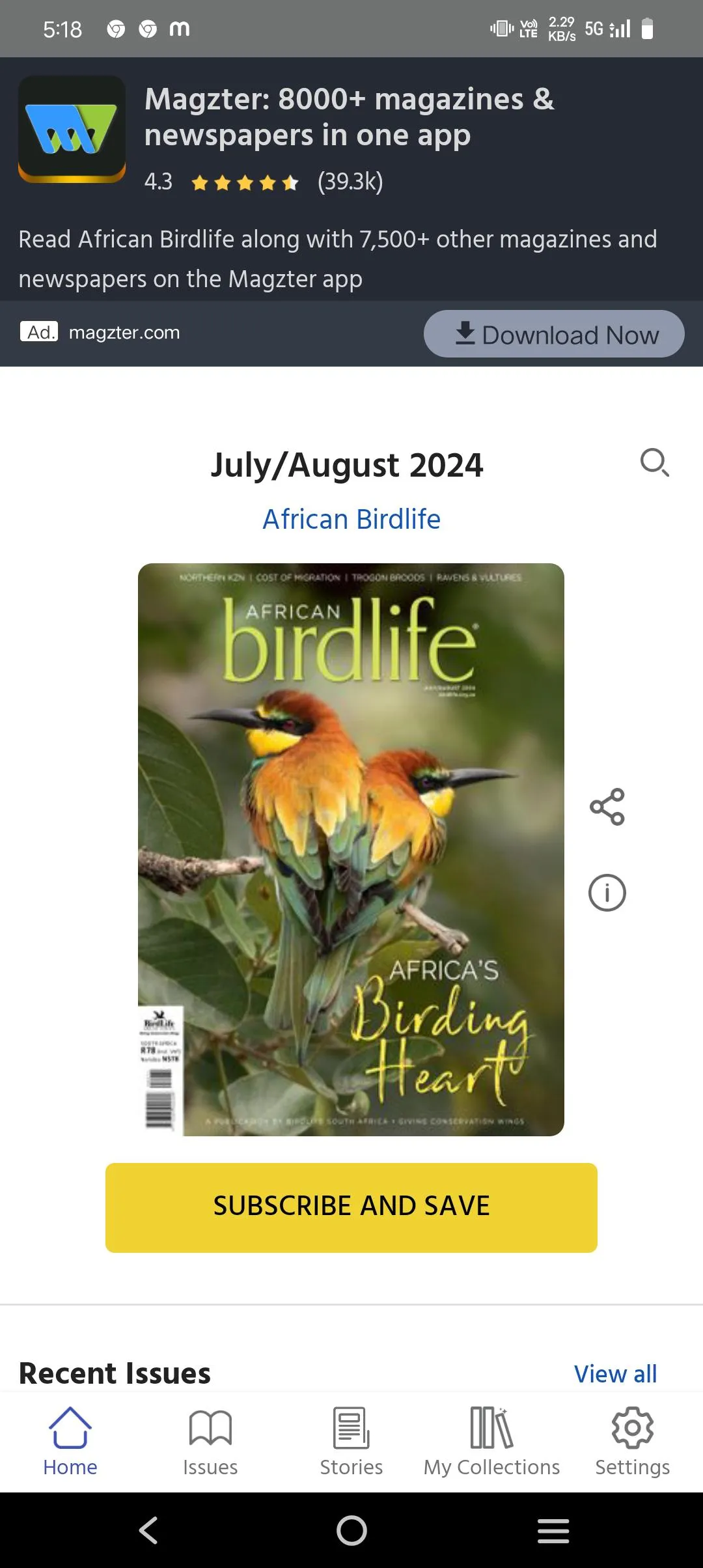 African Birdlife | Indus Appstore | Screenshot