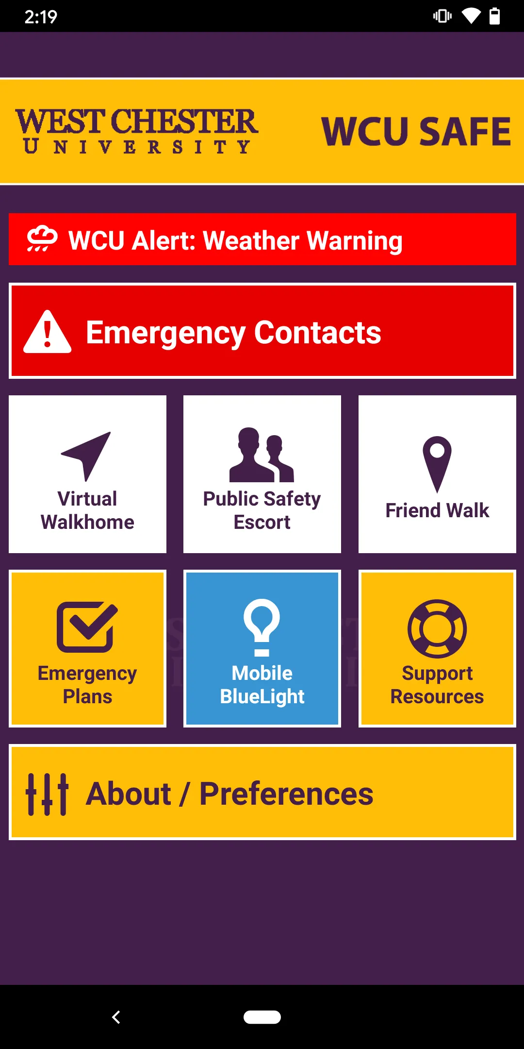 WCU SAFE | Indus Appstore | Screenshot