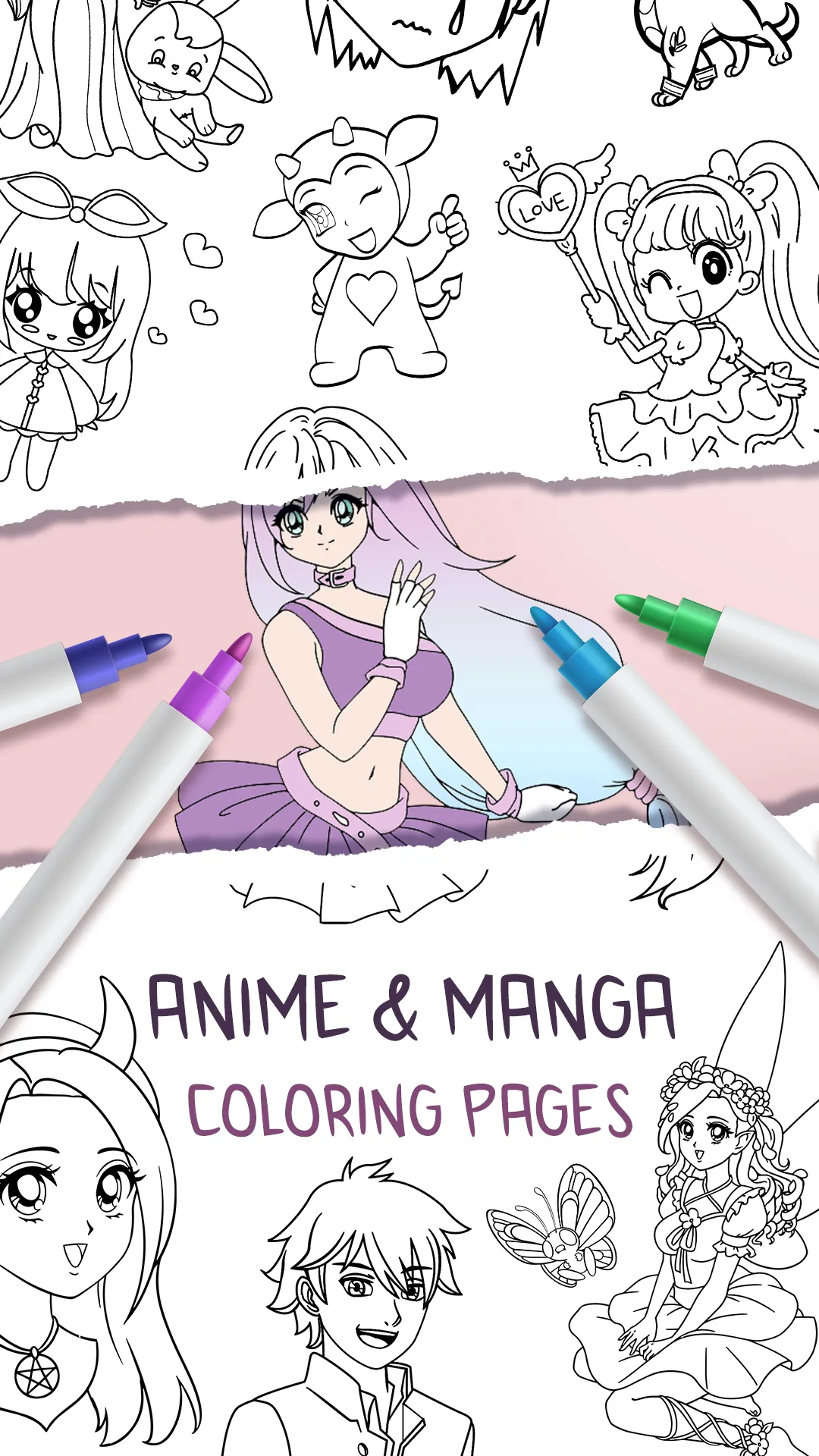 Anime Coloring Book for Girls | Indus Appstore | Screenshot