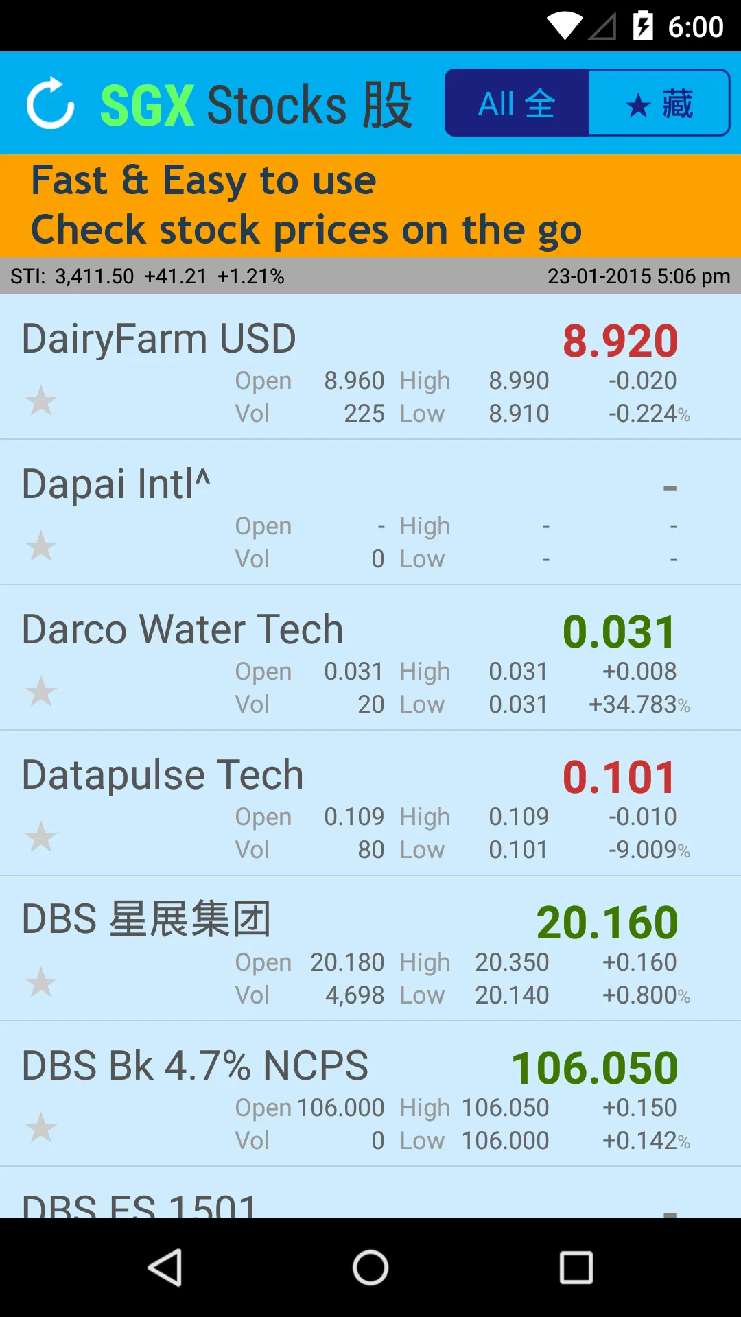 SGX Stocks 股 | Indus Appstore | Screenshot