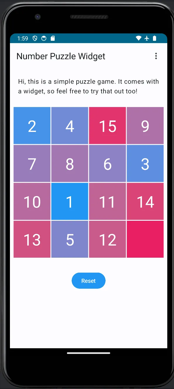 Number Puzzle Widget | Indus Appstore | Screenshot