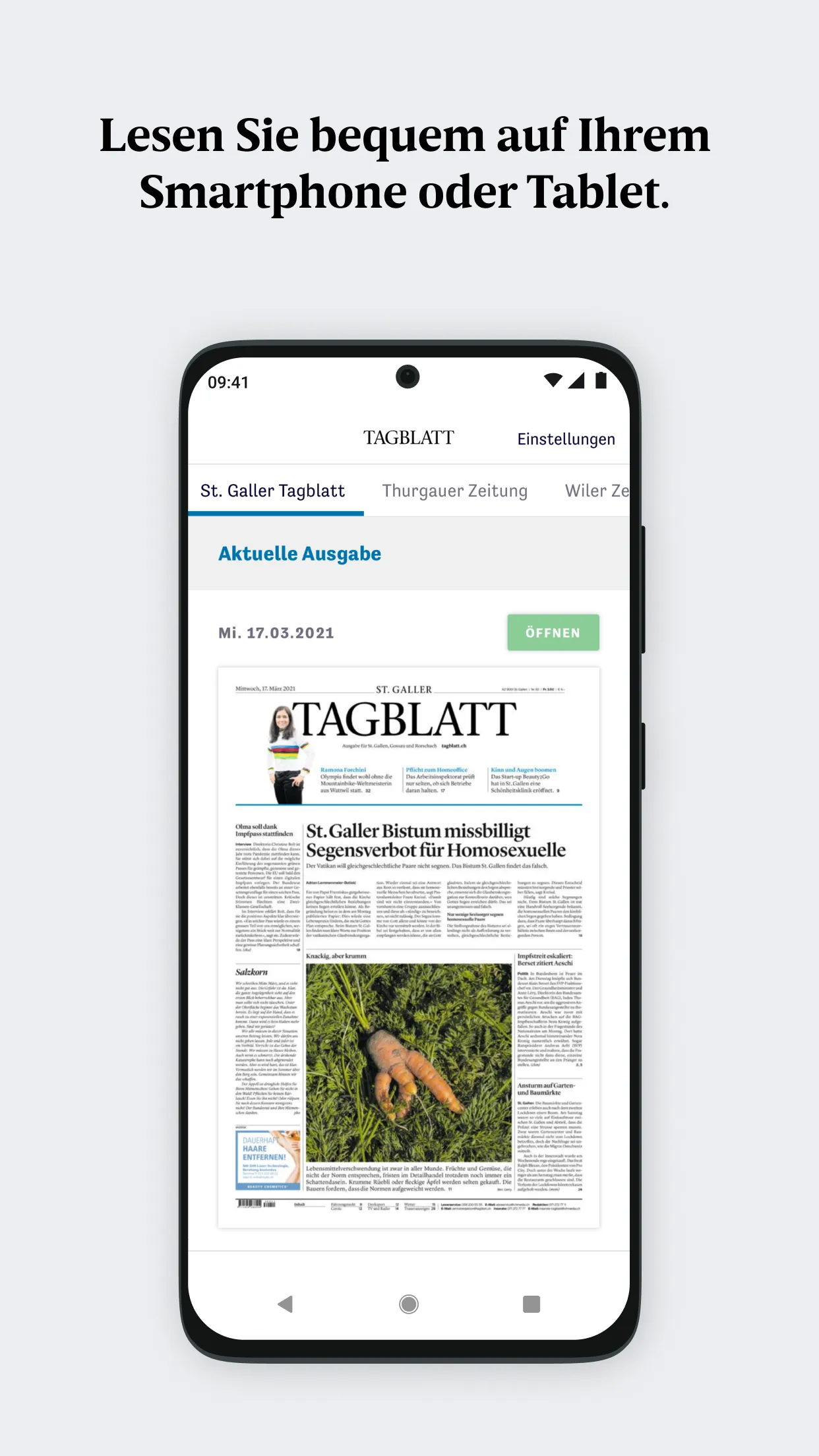 St. Galler Tagblatt E-Paper | Indus Appstore | Screenshot