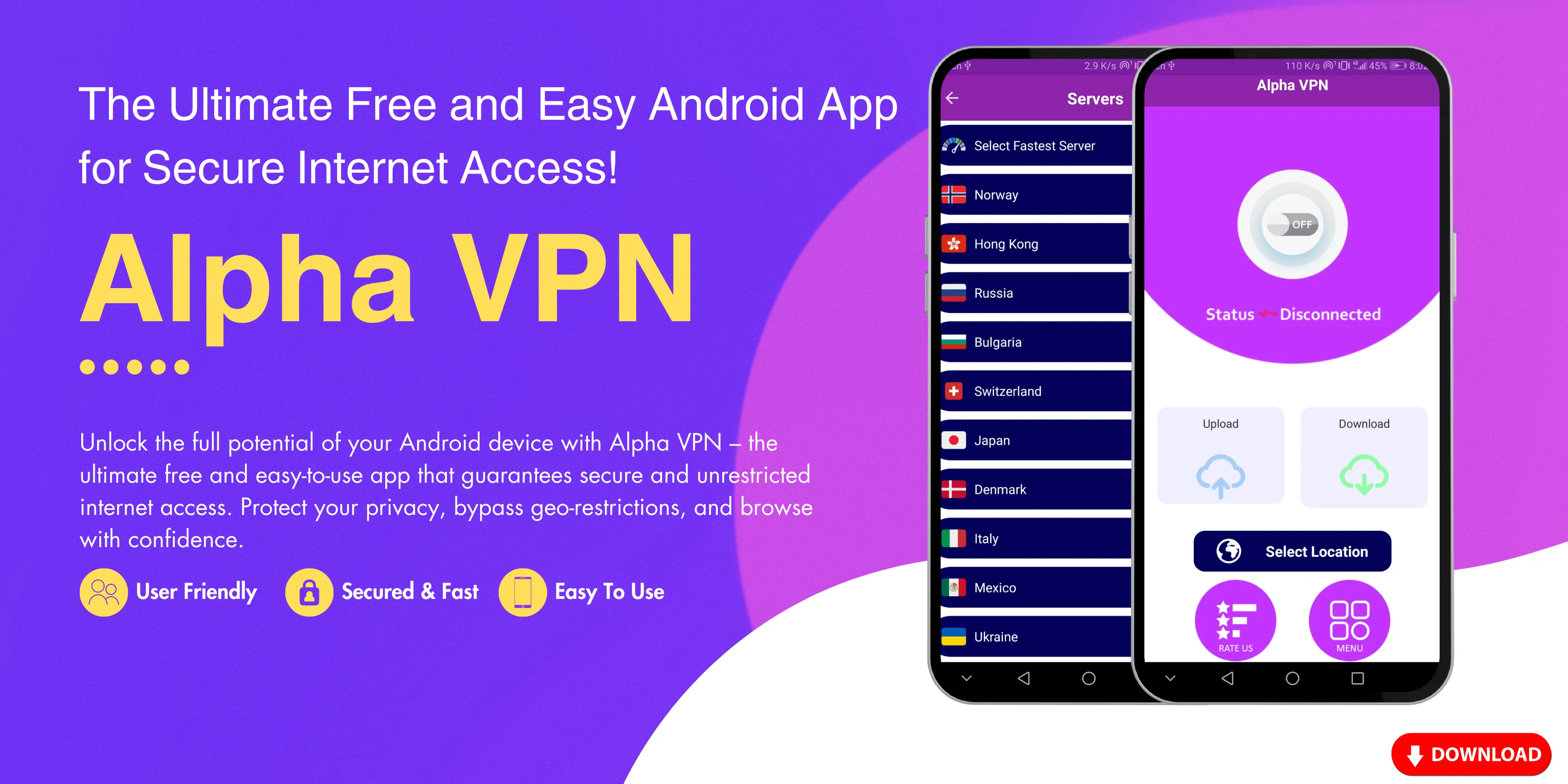 Alpha VPN Safer Internet | Indus Appstore | Screenshot