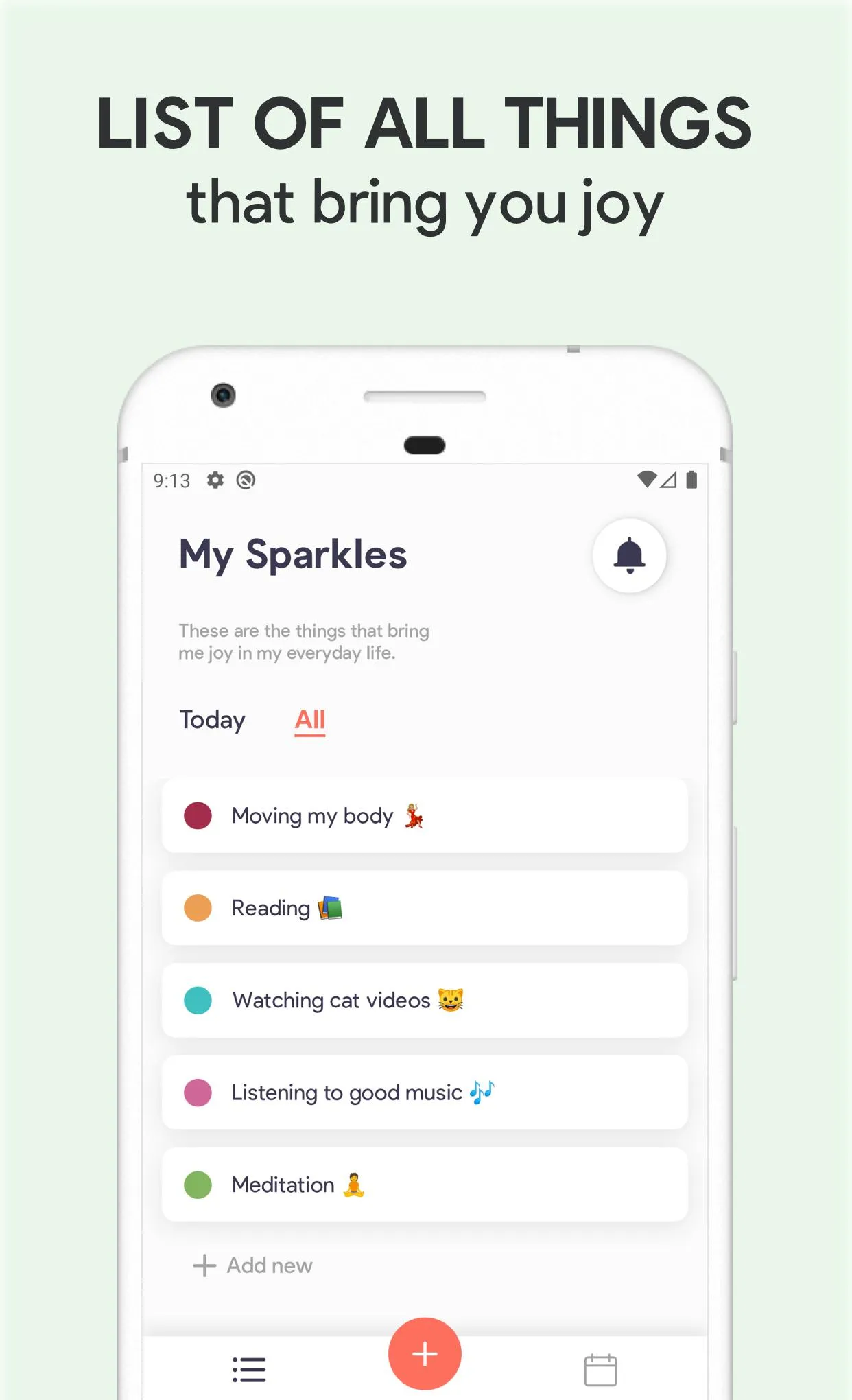 Sparkle: Self-Care Checklist,  | Indus Appstore | Screenshot