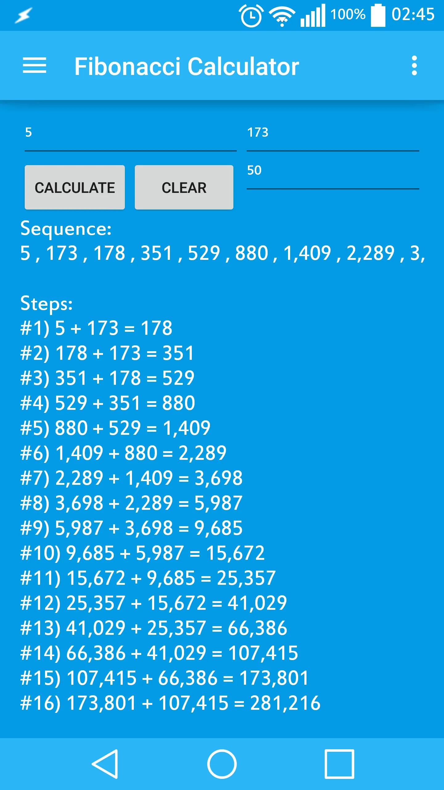 Fibonacci Calculator | Indus Appstore | Screenshot