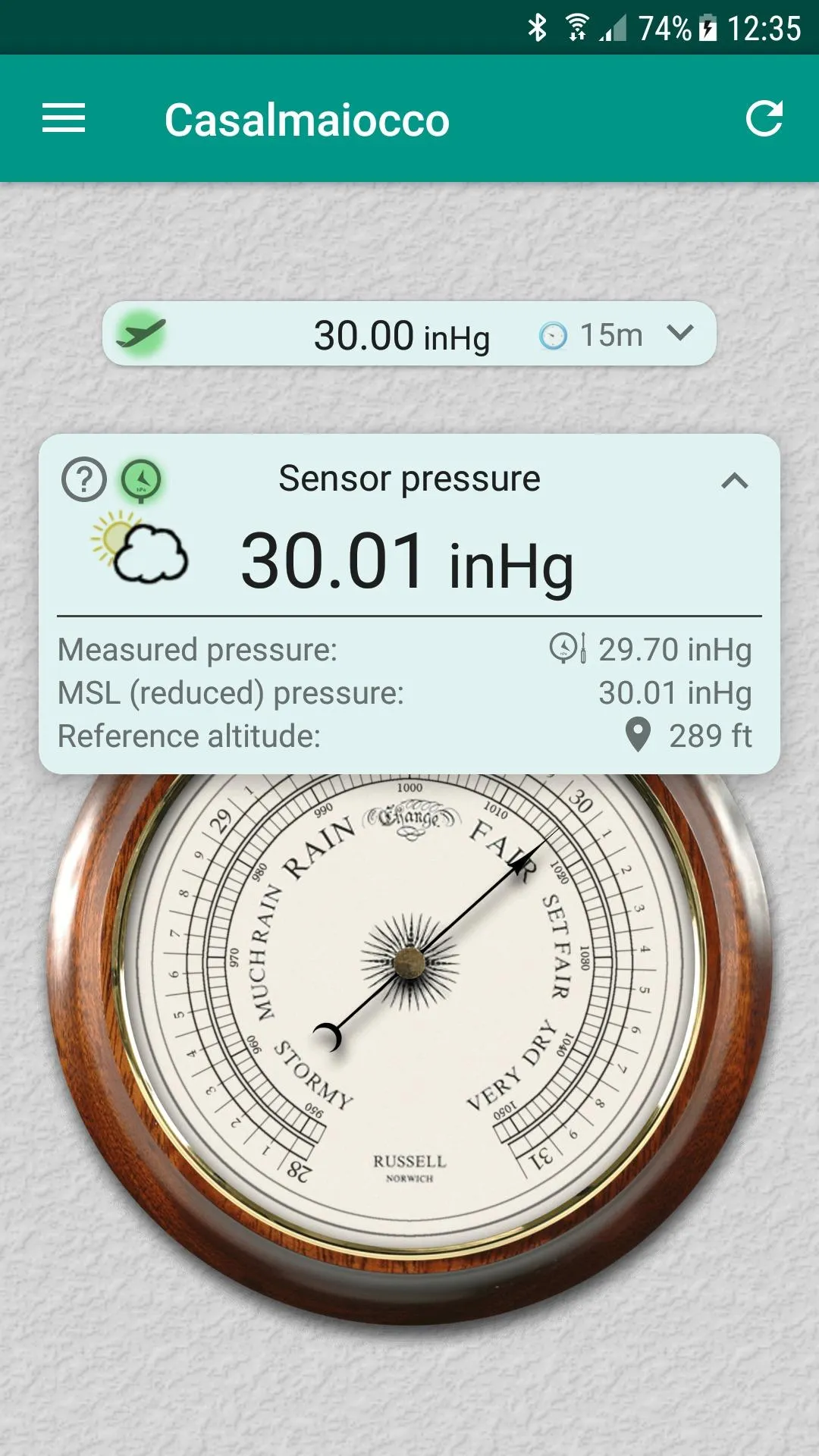 Accurate Barometer | Indus Appstore | Screenshot