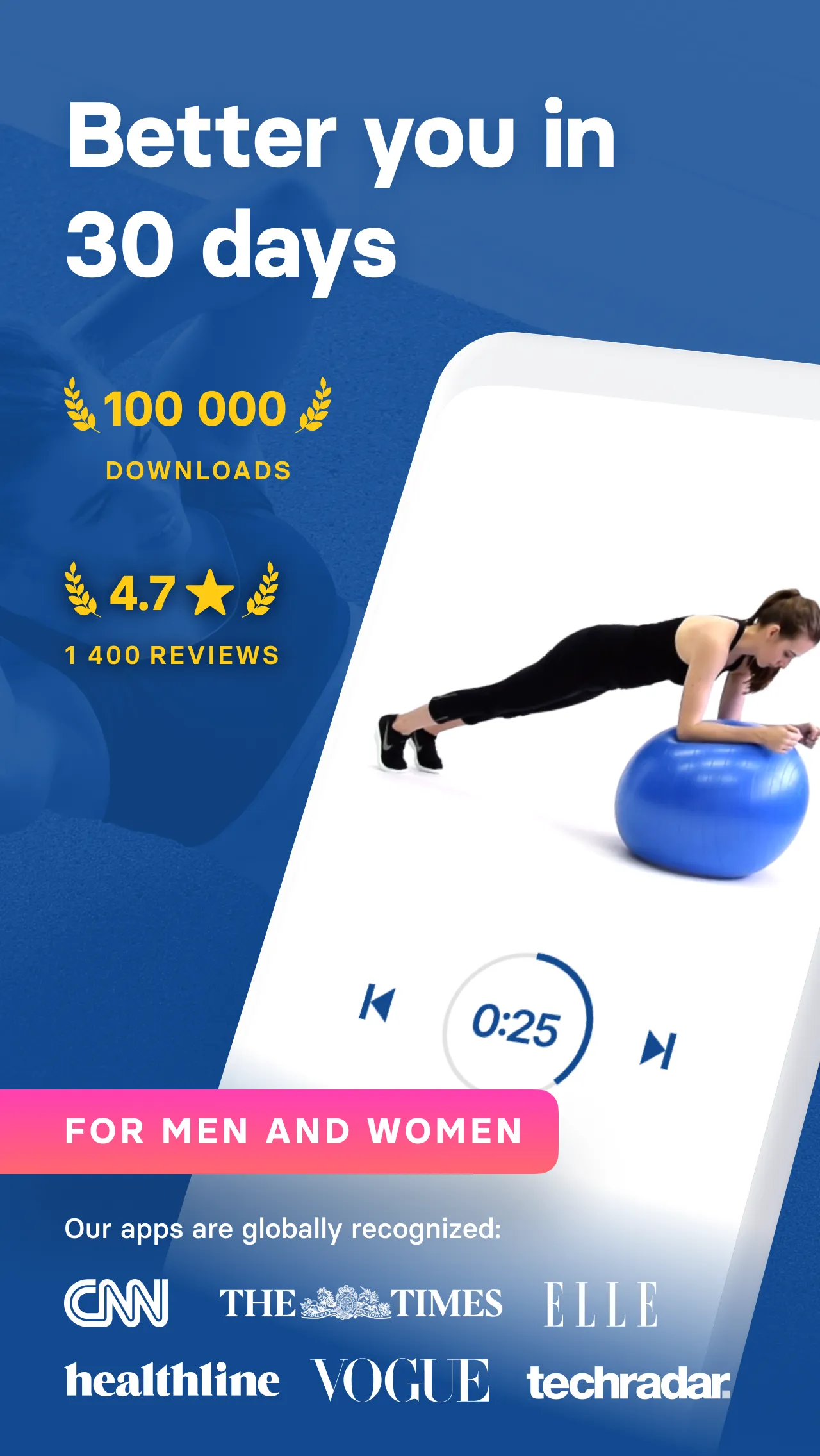 Stability Ball Workouts Fitify | Indus Appstore | Screenshot