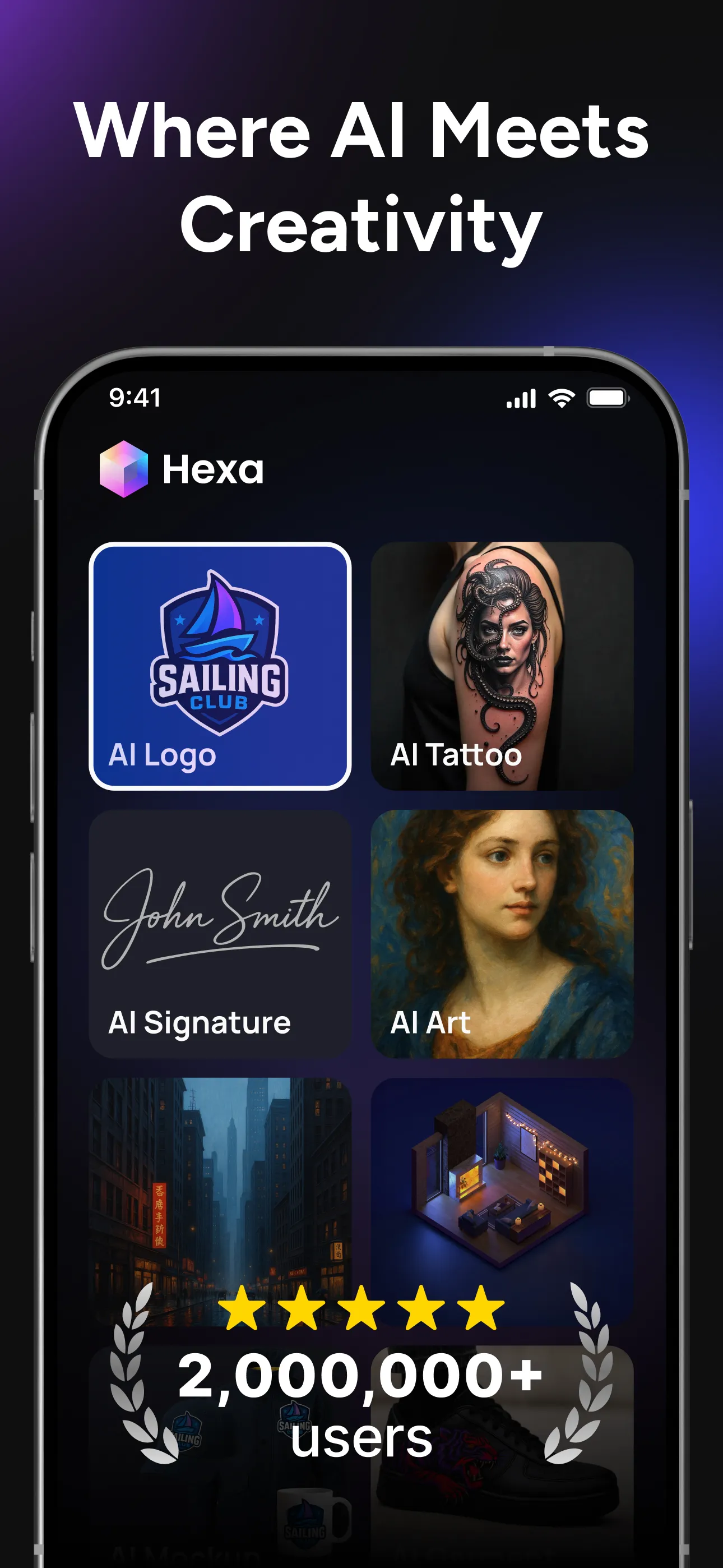 AI Logo Maker, AI Design: Hexa | Indus Appstore | Screenshot
