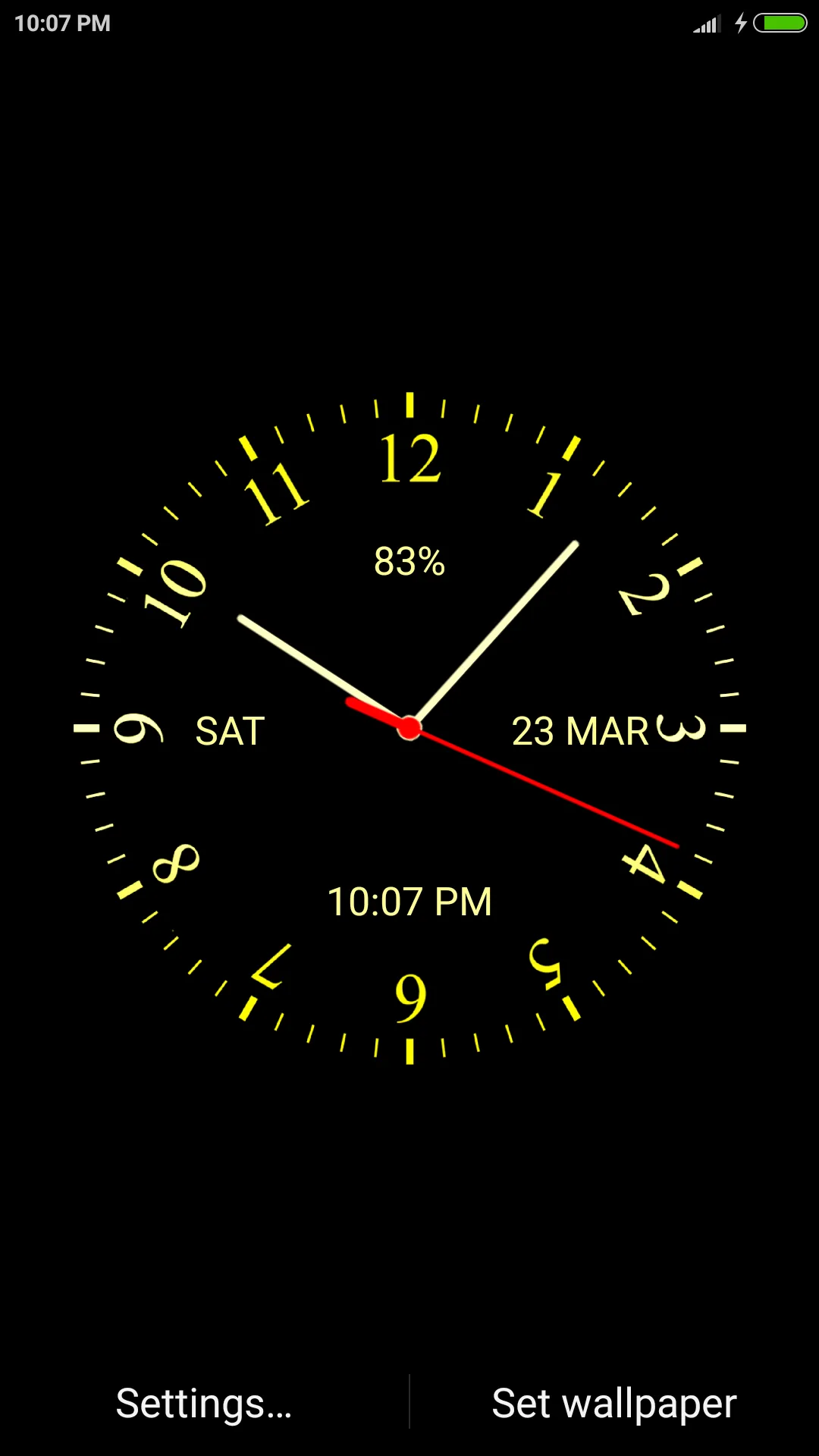 Analog Clock Live Wallpaper | Indus Appstore | Screenshot