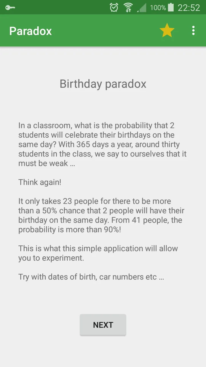 Birthday Paradox | Indus Appstore | Screenshot