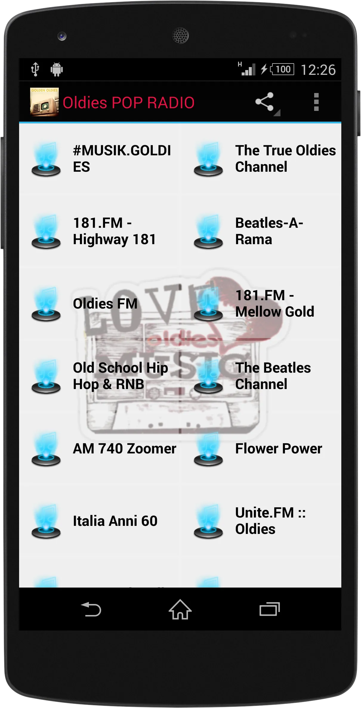 Oldies Pop RADIO | Indus Appstore | Screenshot