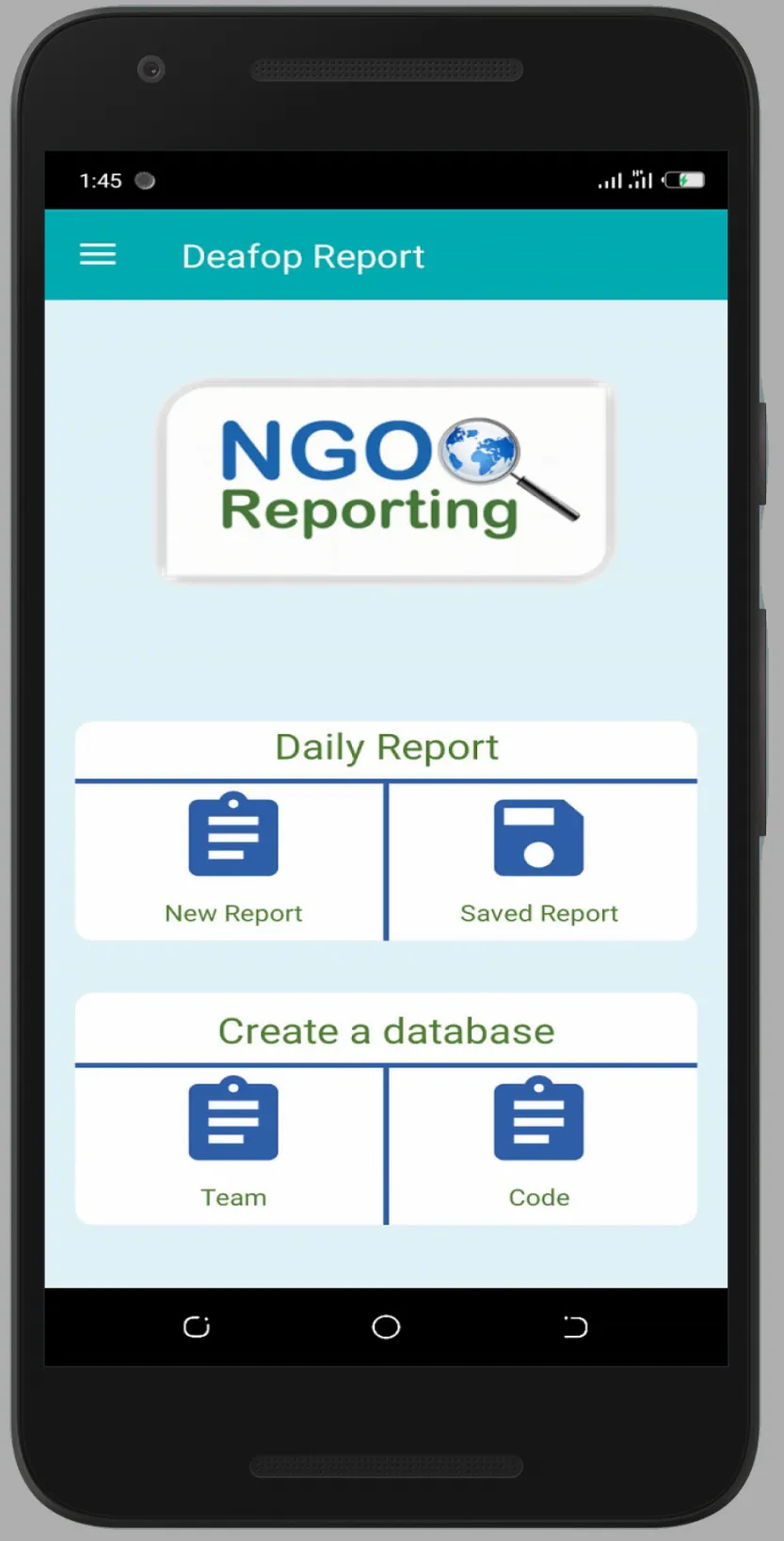 NGO Reporting | Indus Appstore | Screenshot