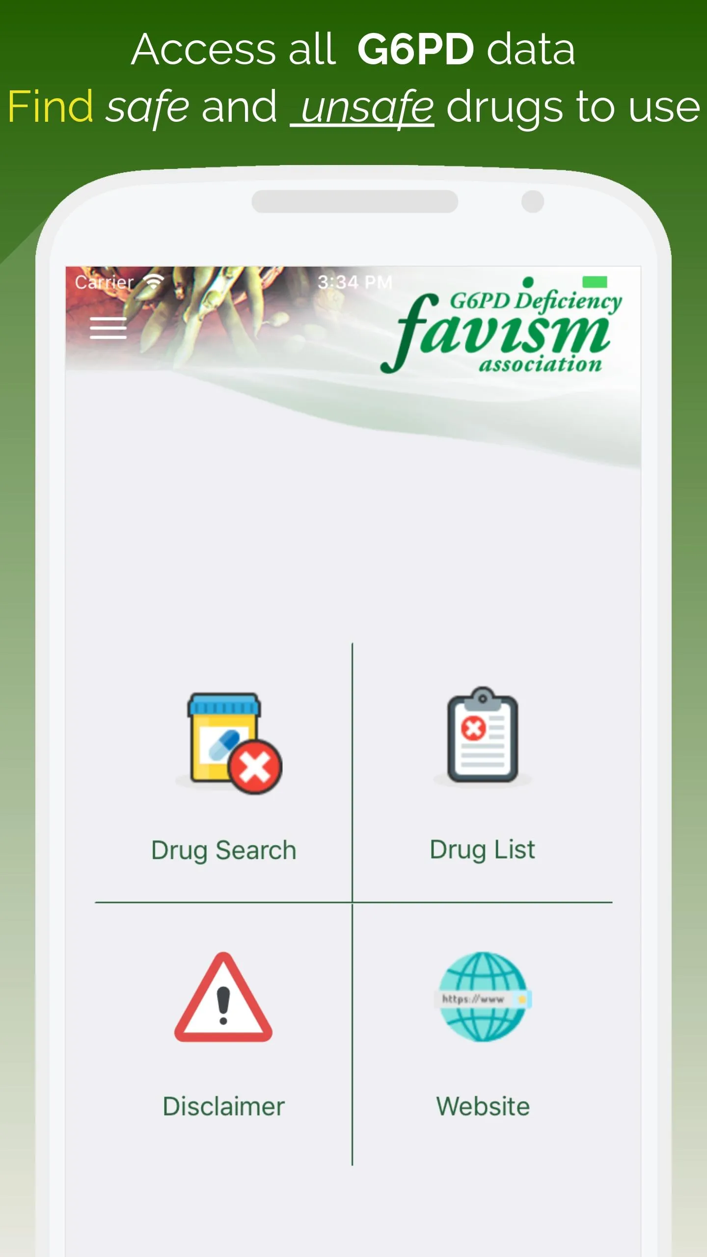 G6PD Drug Search | Indus Appstore | Screenshot