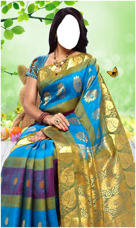 Women Stylish Saree Photo Suit | Indus Appstore | Screenshot