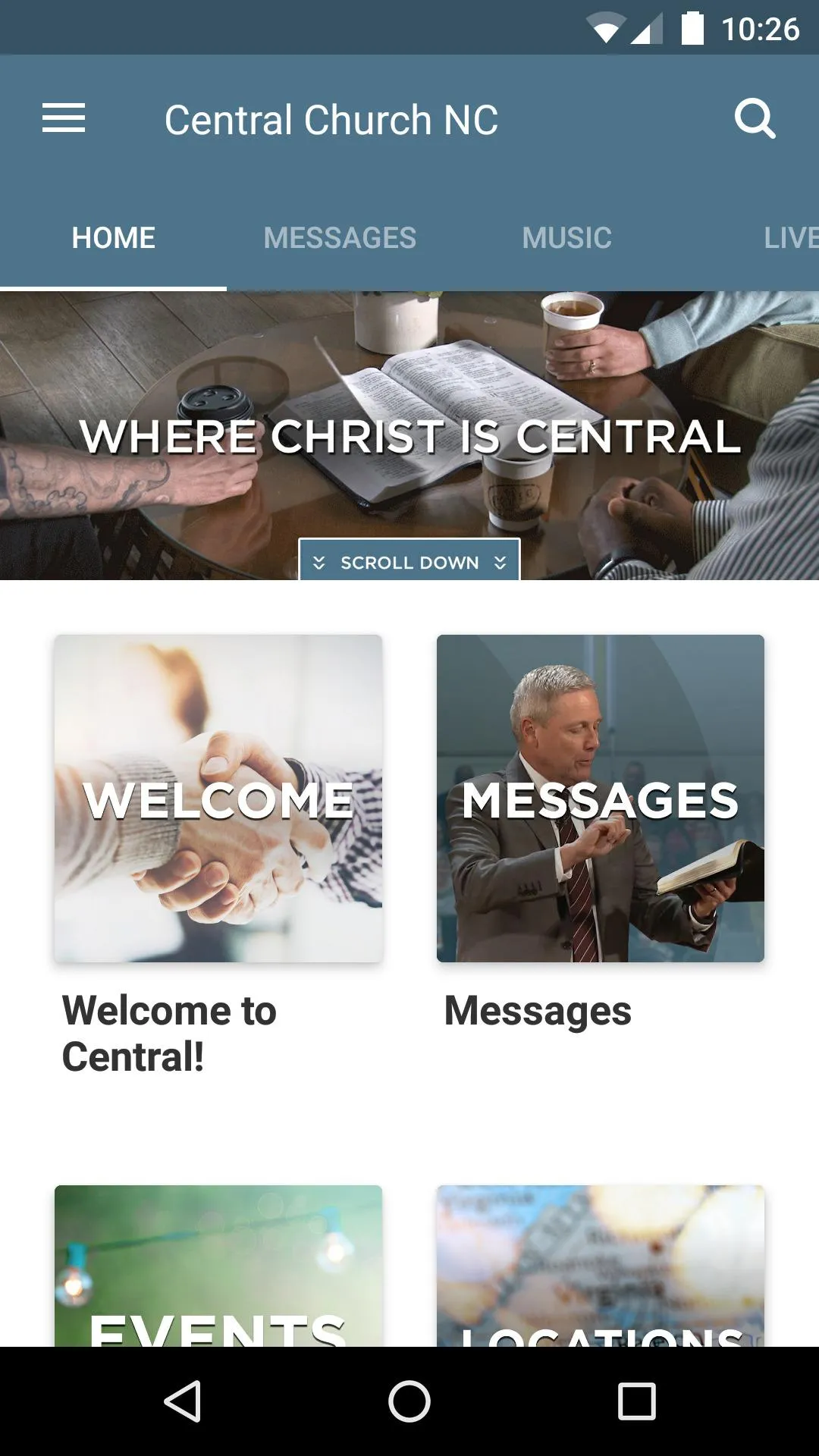 Central Church of God, NC | Indus Appstore | Screenshot