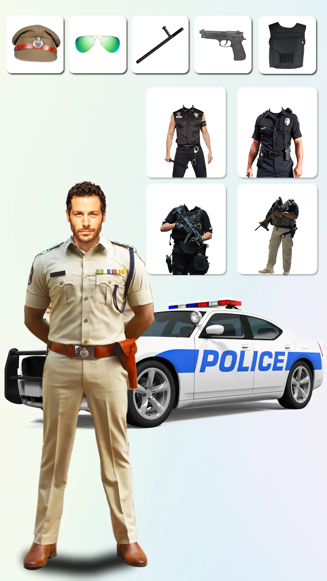 Men Police Suit Photo Editor | Indus Appstore | Screenshot