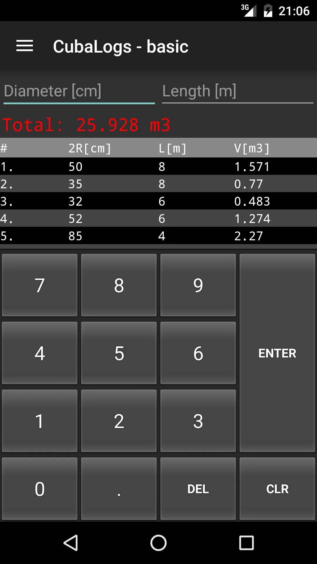 CubaLogs timber volume calc | Indus Appstore | Screenshot