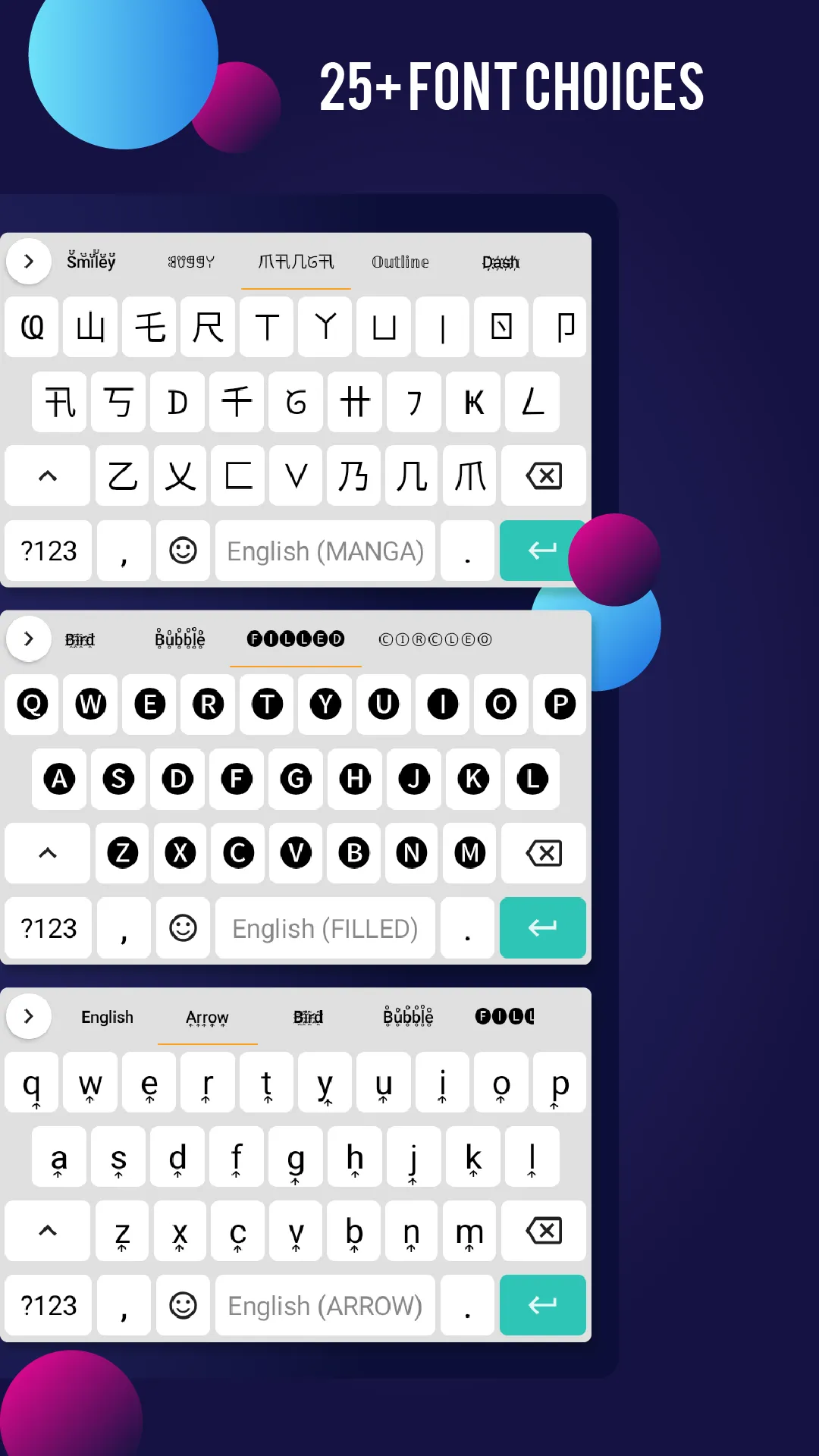 Font Keyboard & Kaomoji ASCII | Indus Appstore | Screenshot