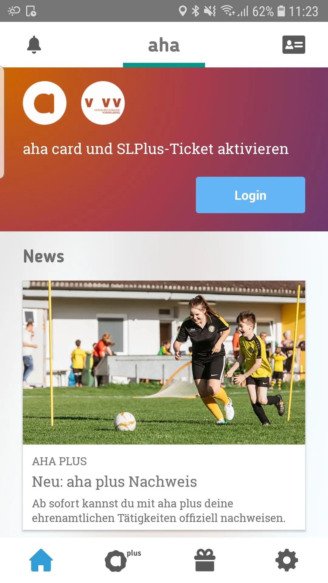 aha info | card | plus | Indus Appstore | Screenshot