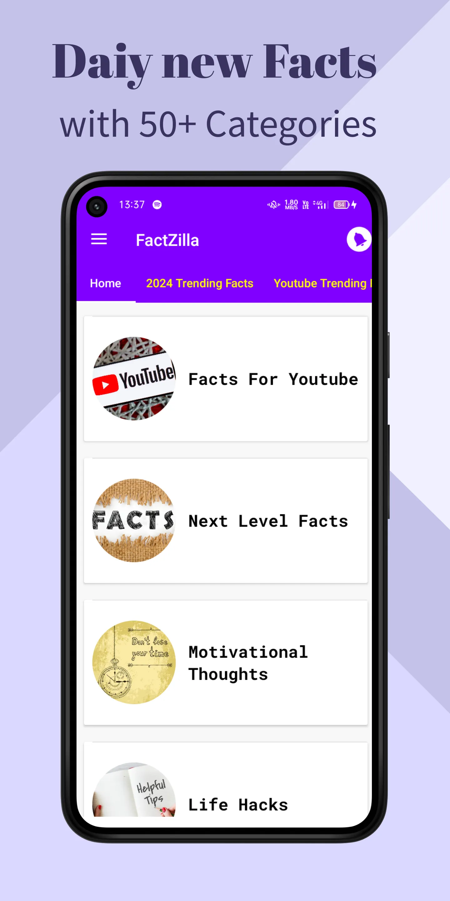 FactZilla -Psychological facts | Indus Appstore | Screenshot