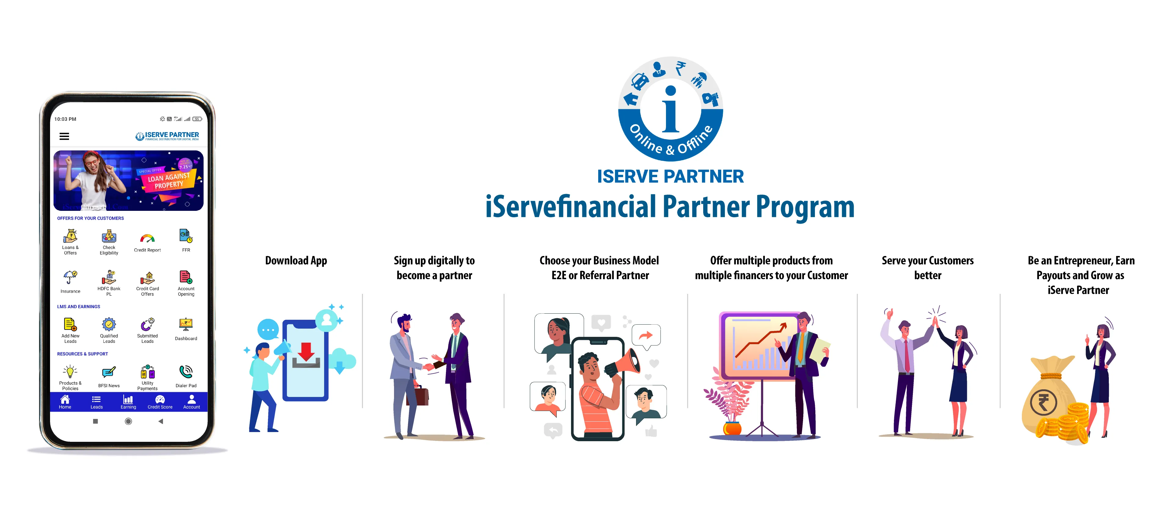 ISERVEPARTNER: DSA Partner App | Indus Appstore | Screenshot