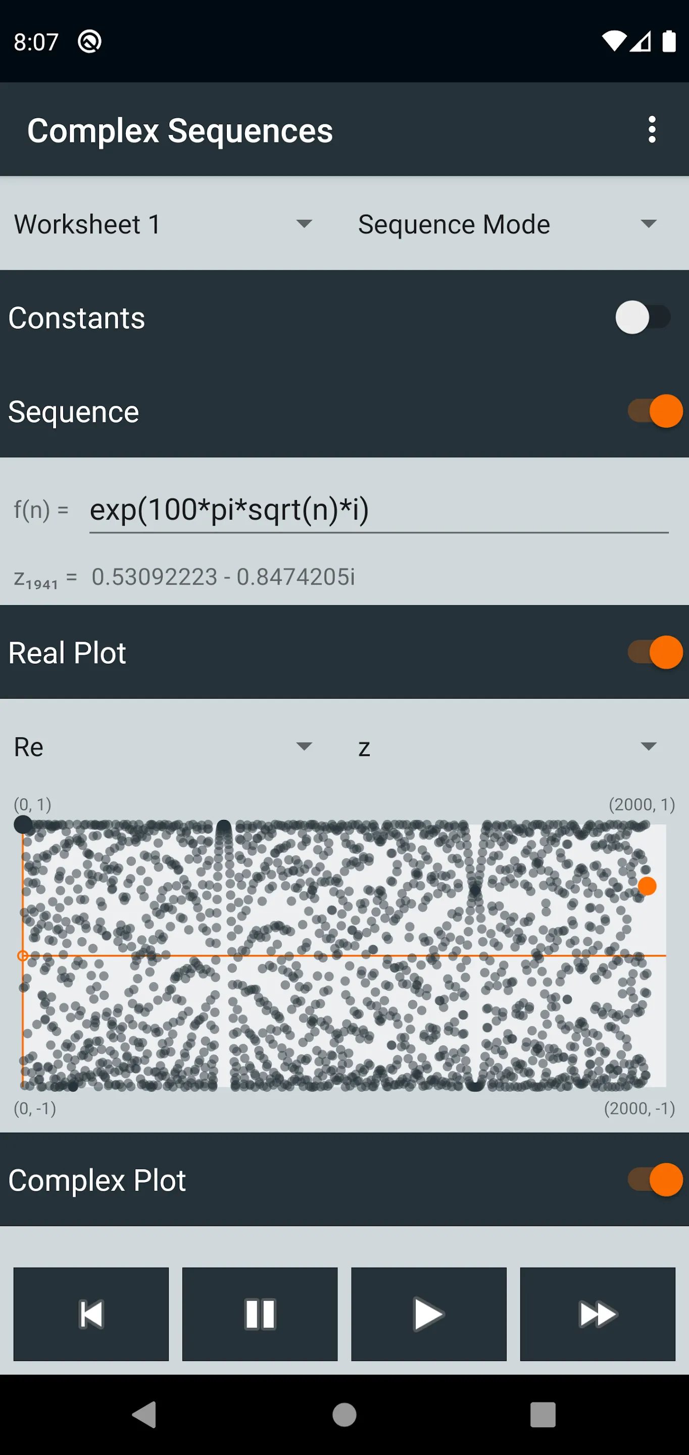 Complex Sequence Calculator | Indus Appstore | Screenshot