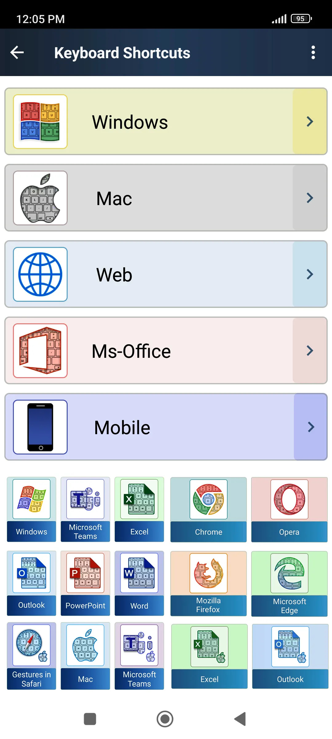 Keyboard Shortcuts all in one | Indus Appstore | Screenshot