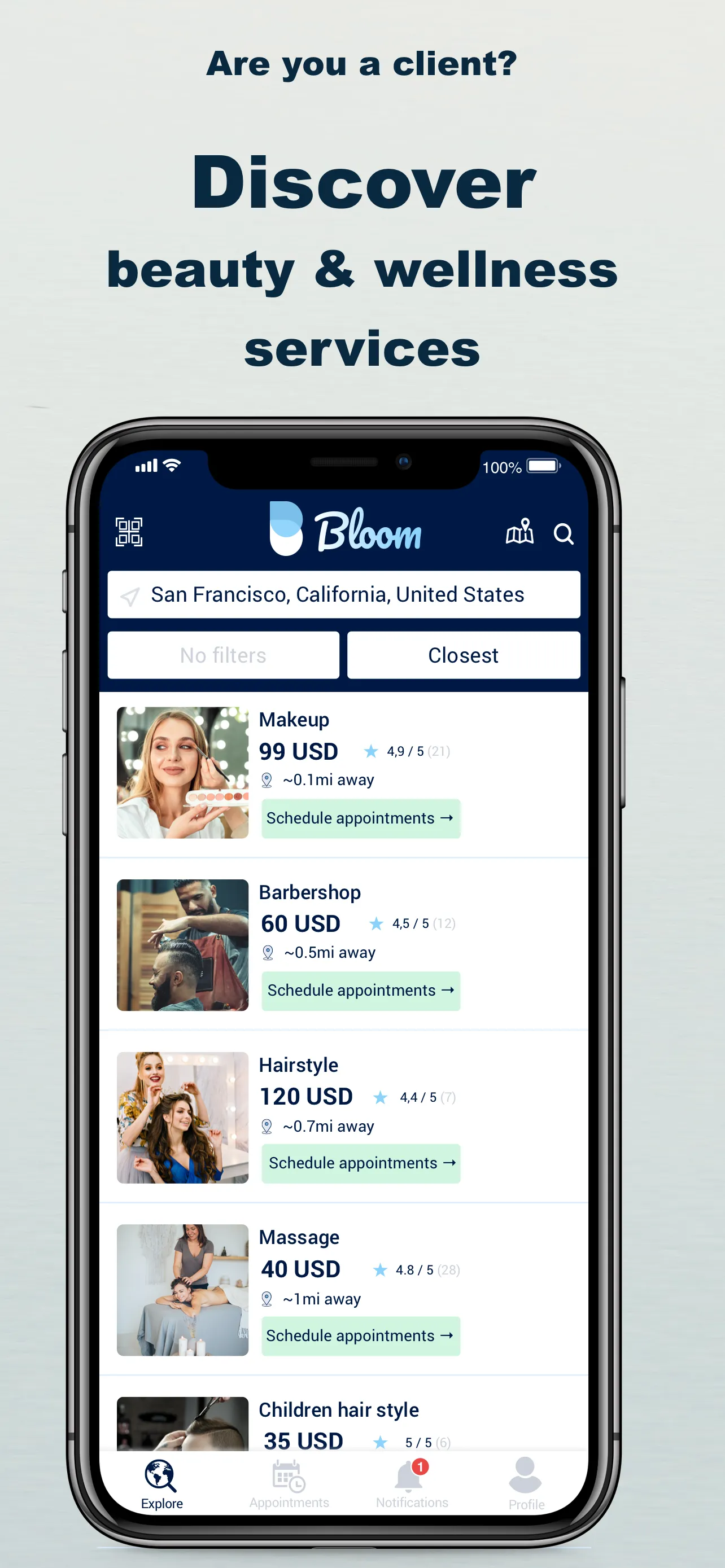 Bloom - Schedule appointments  | Indus Appstore | Screenshot