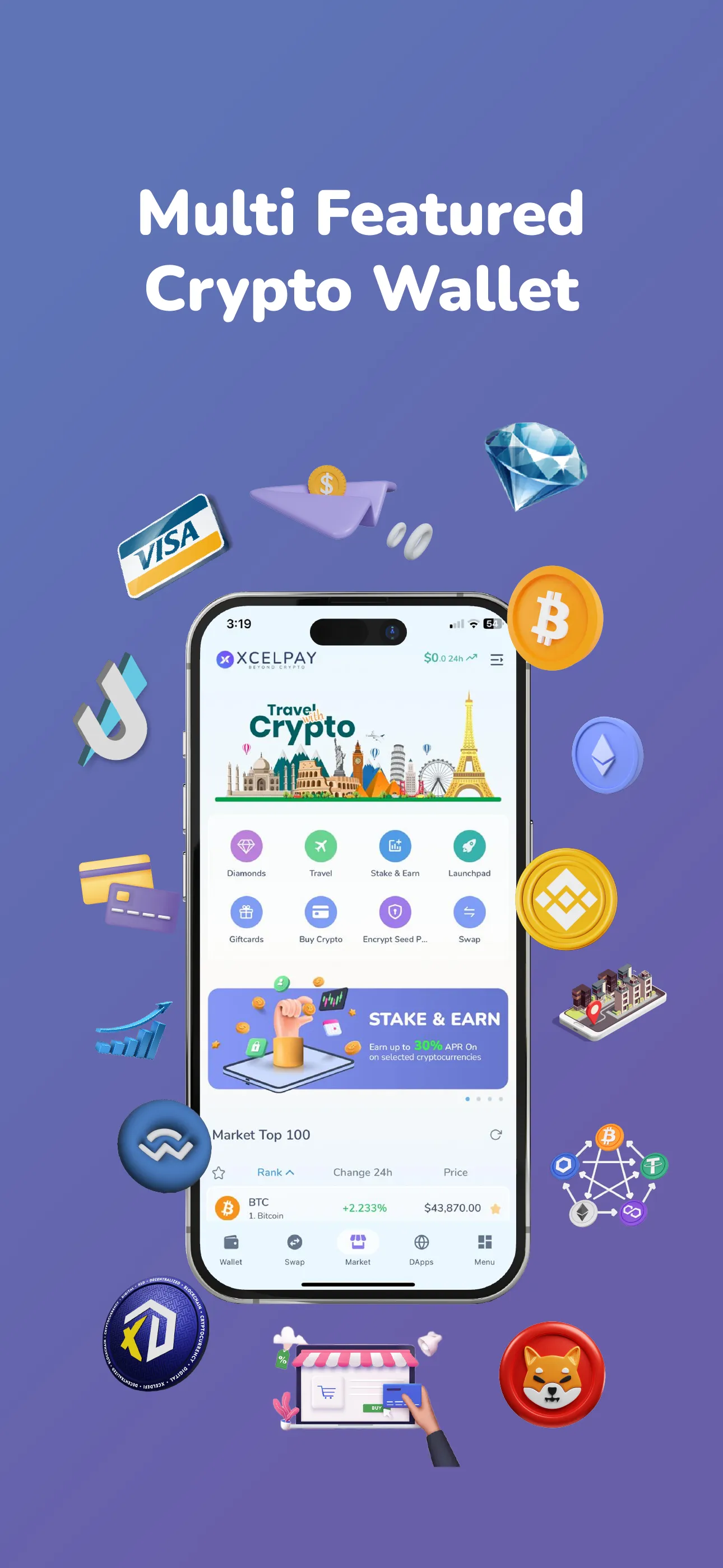 XcelPay: Crypto Bitcoin Wallet | Indus Appstore | Screenshot