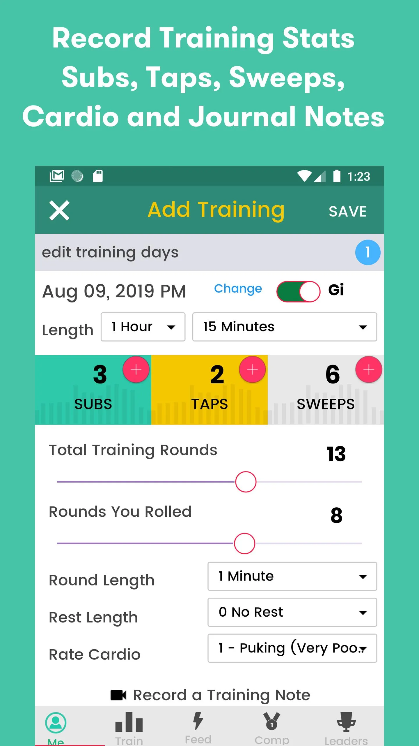 BJJ Training Journal & Log App | Indus Appstore | Screenshot