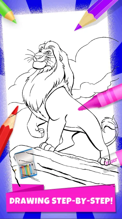 Coloring King Lion | Indus Appstore | Screenshot