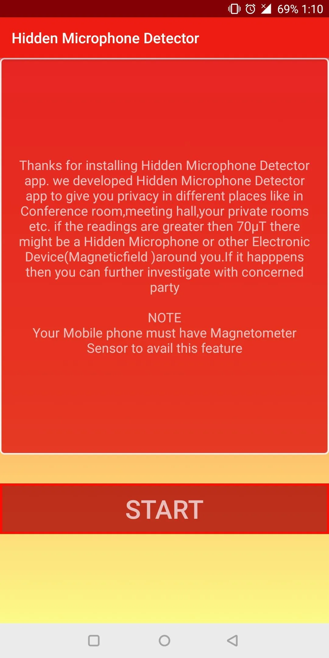 Hidden Microphone Detector | Indus Appstore | Screenshot