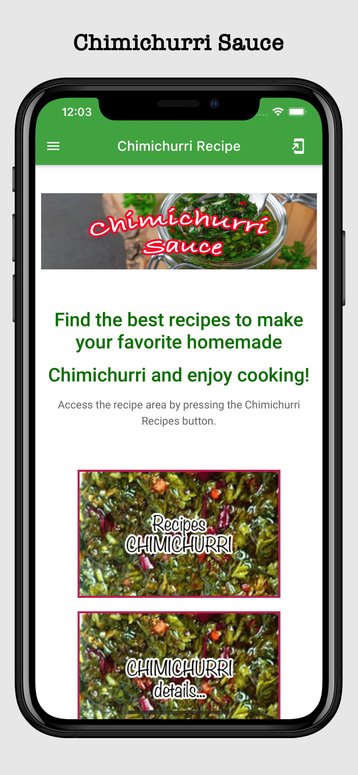 Chimichurri Recipe | Indus Appstore | Screenshot