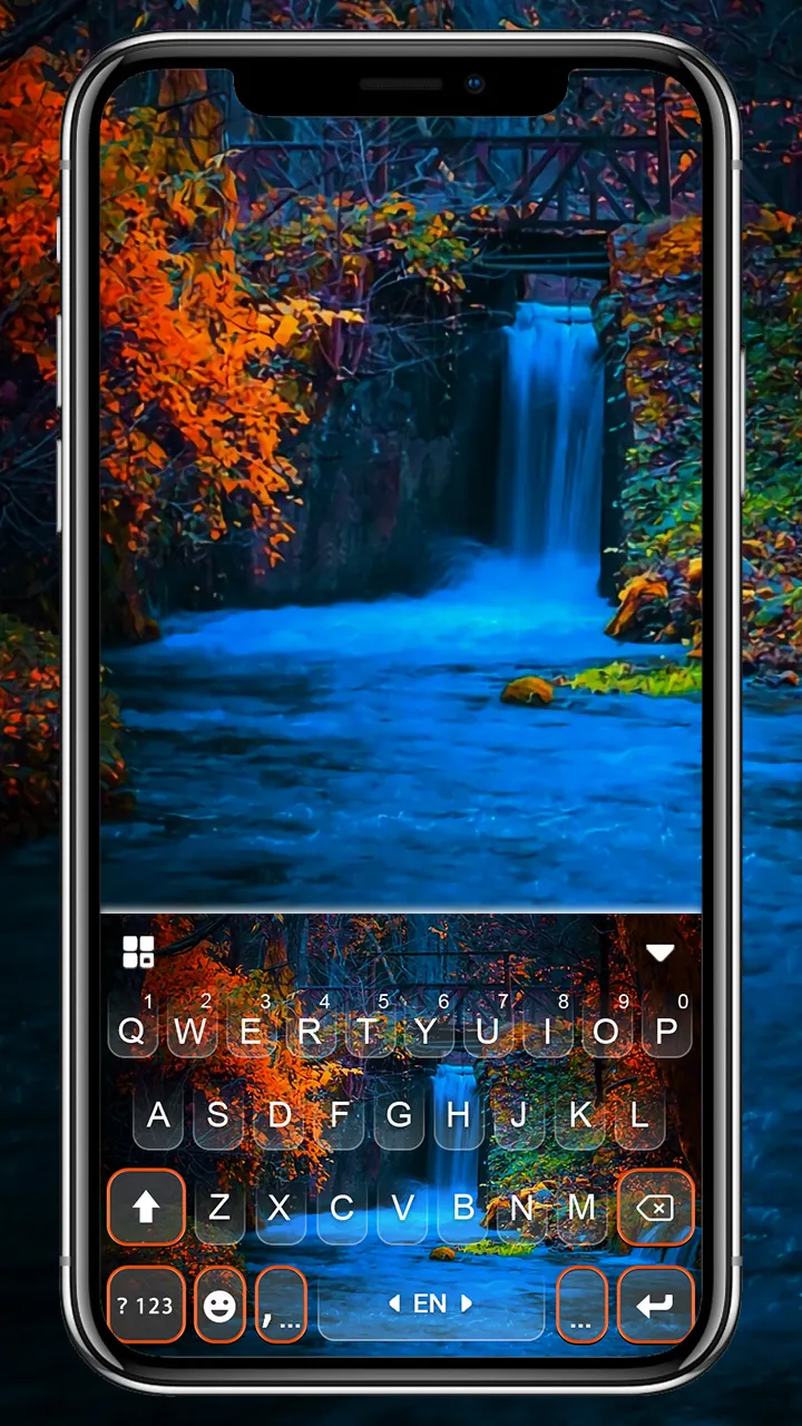 Autumn Waterfall Keyboard Back | Indus Appstore | Screenshot