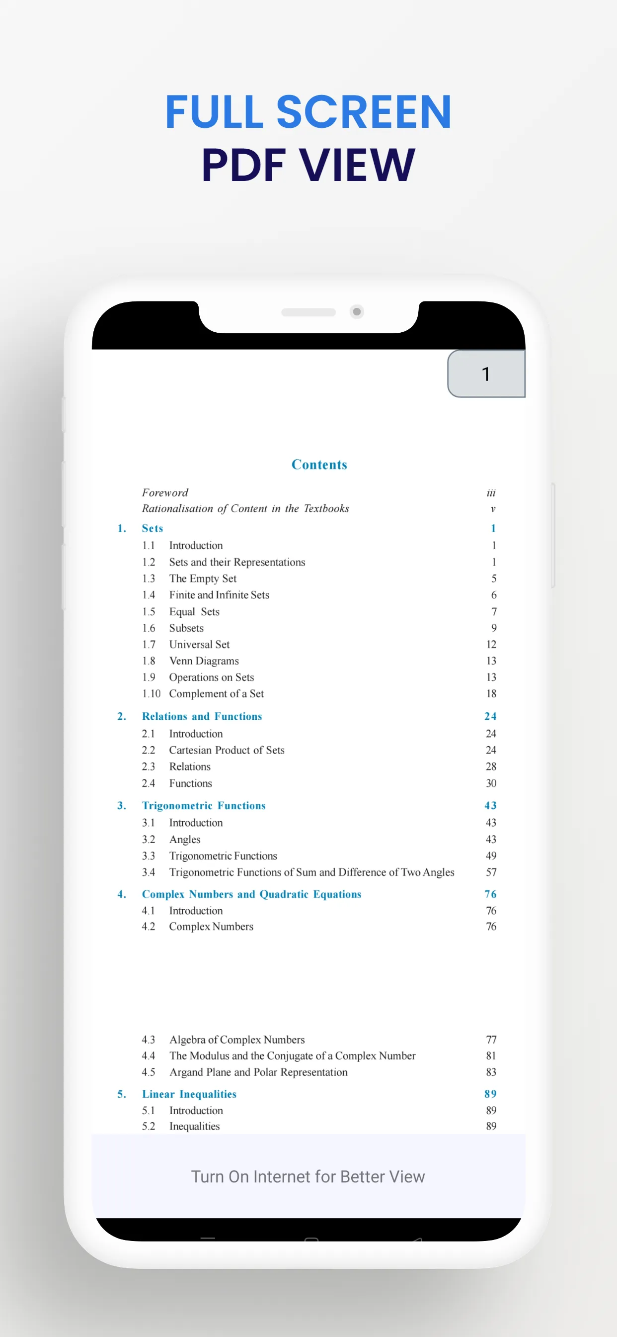 Class 11 Maths NCERT Book | Indus Appstore | Screenshot